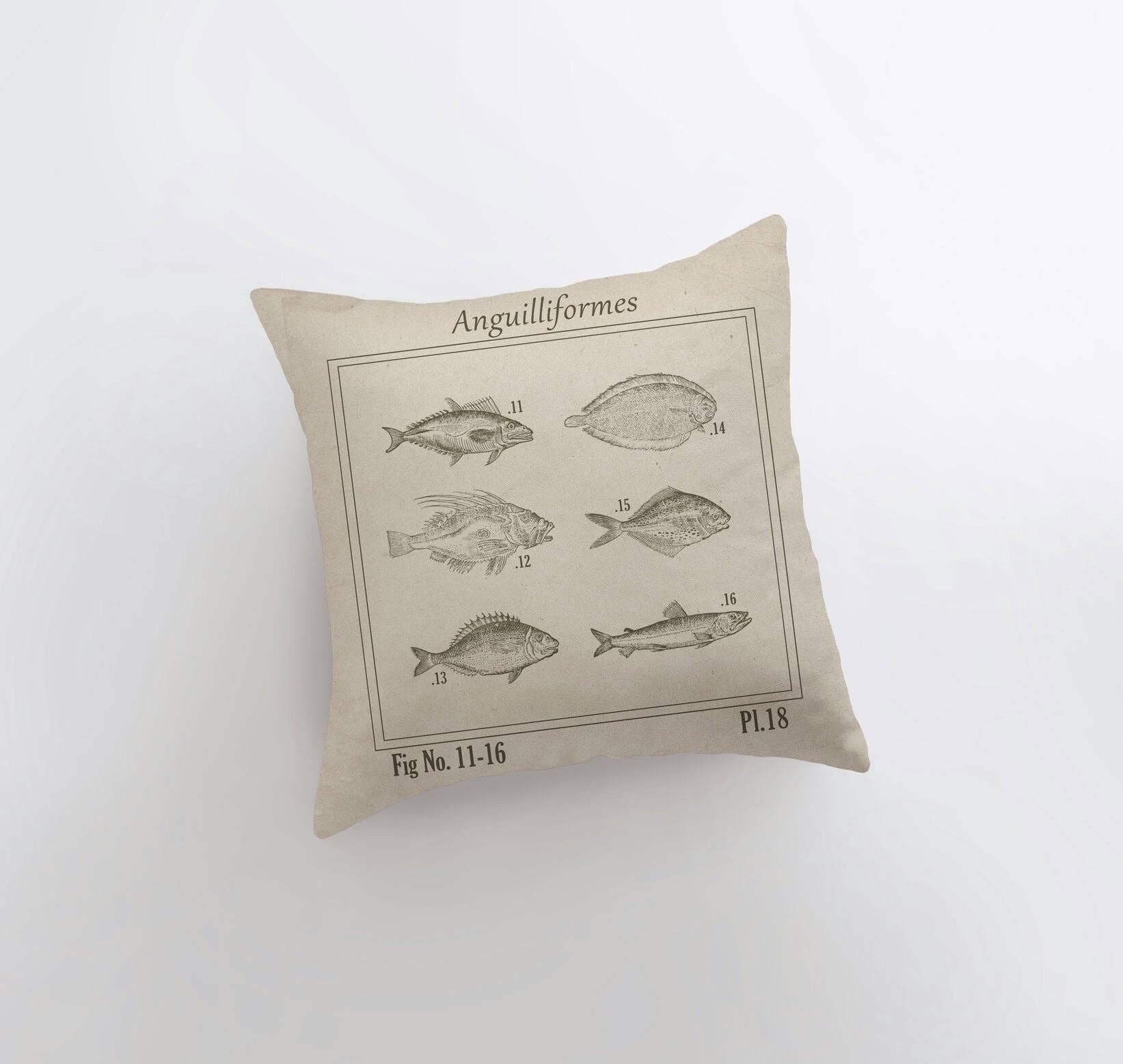 Fish 16x16 down pillow
