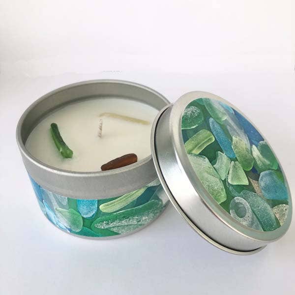Sea Glass Mini Tin Candle