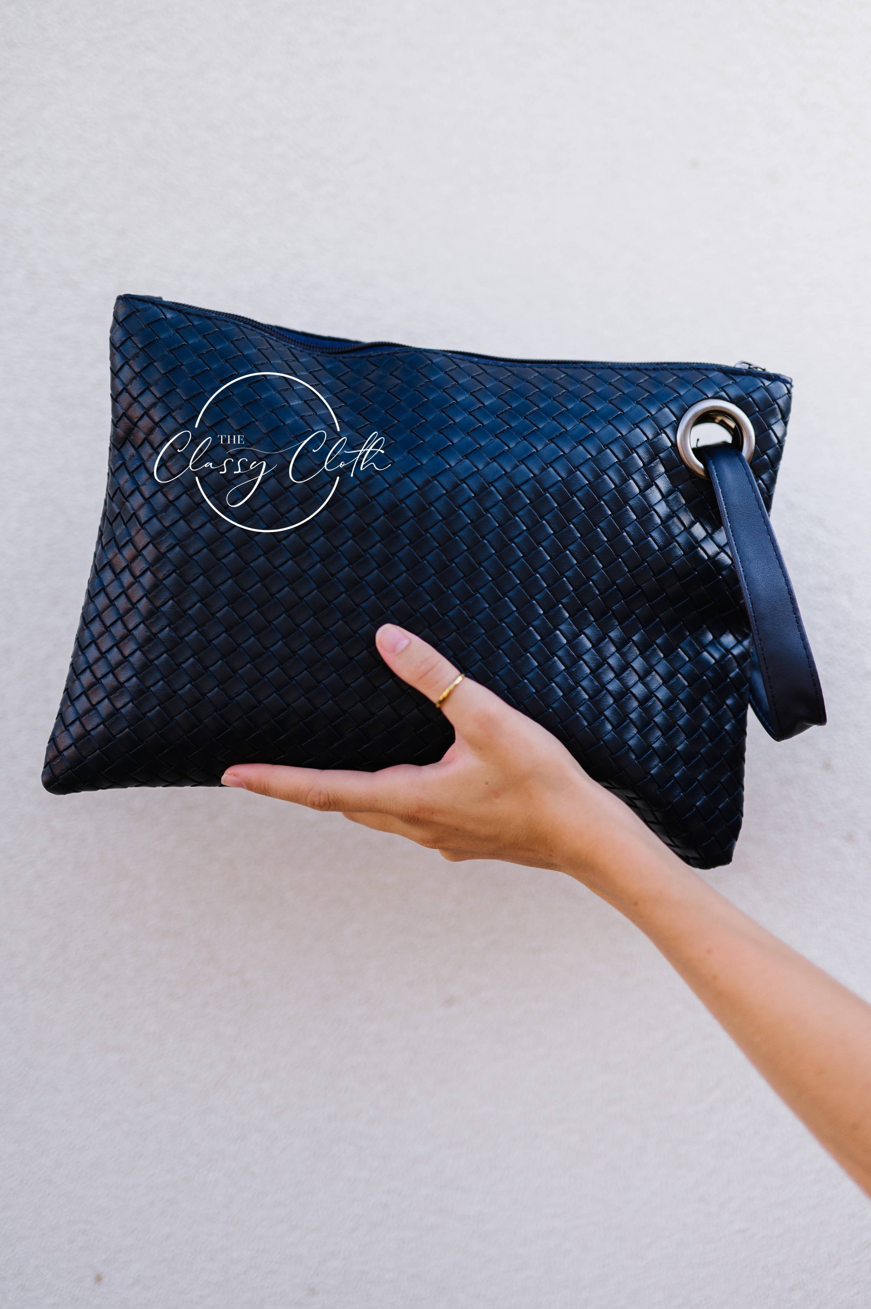 Clutch Weave Navy