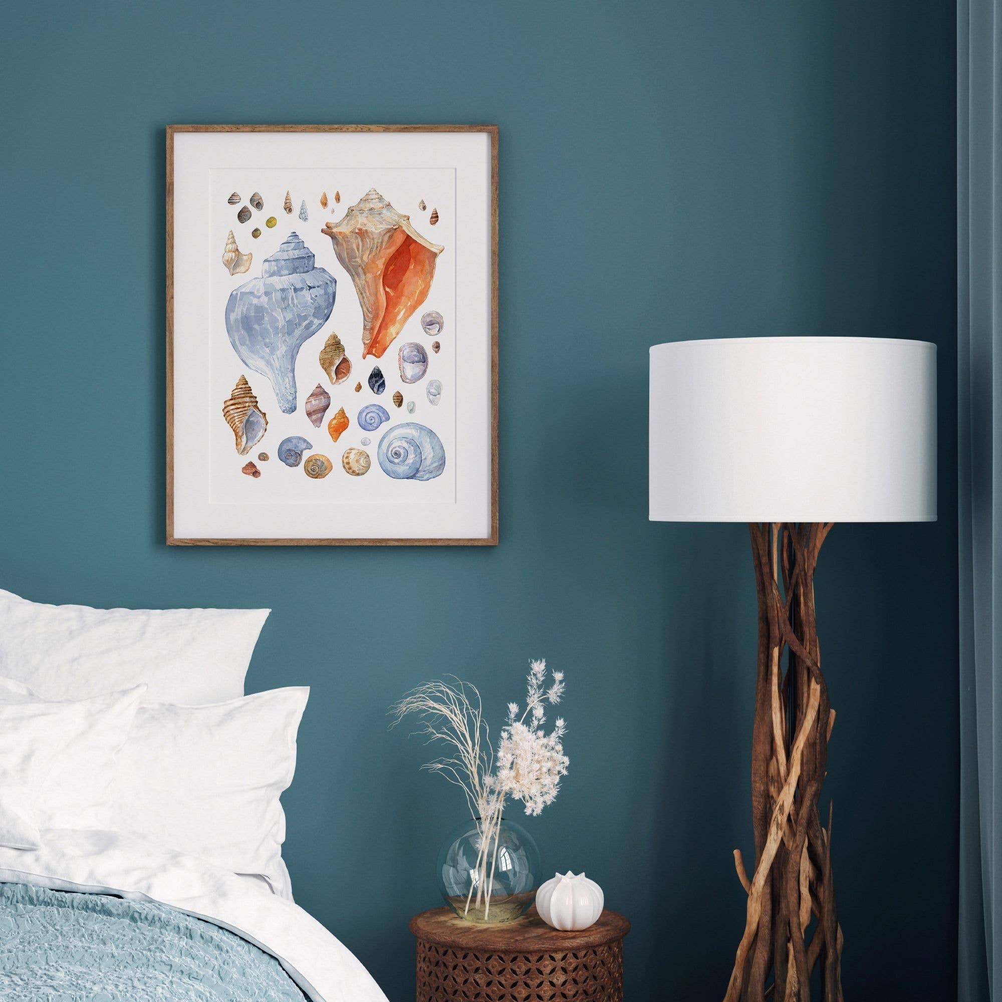Watercolor Shell Print