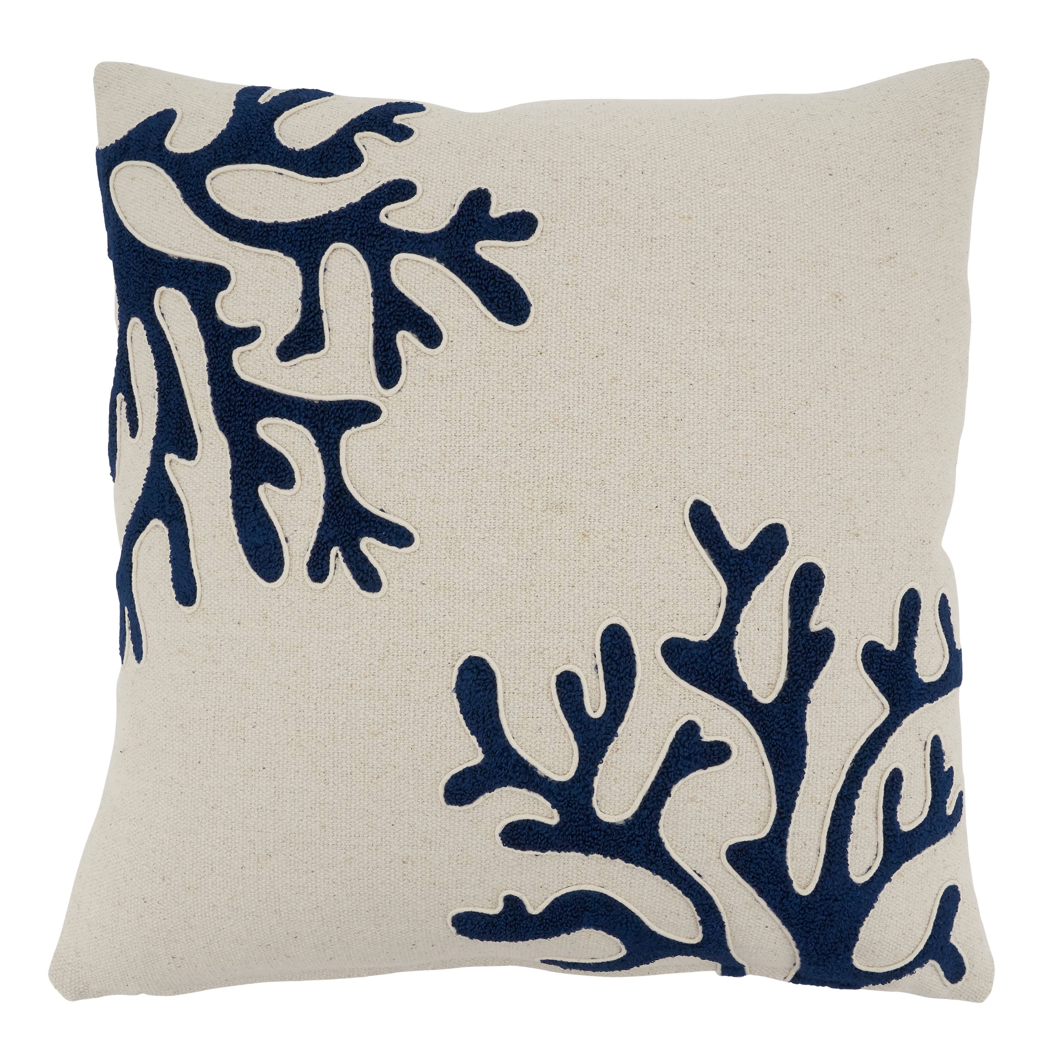 Saro Lifestyle - Coral Design Throw Pillow