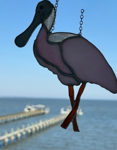 Spoonbill Stained Glass