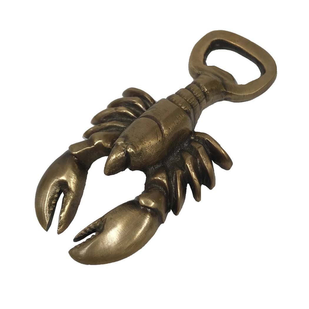Madison Bay Co. - 4" Antiqued Brass Lobster Bottle Opener