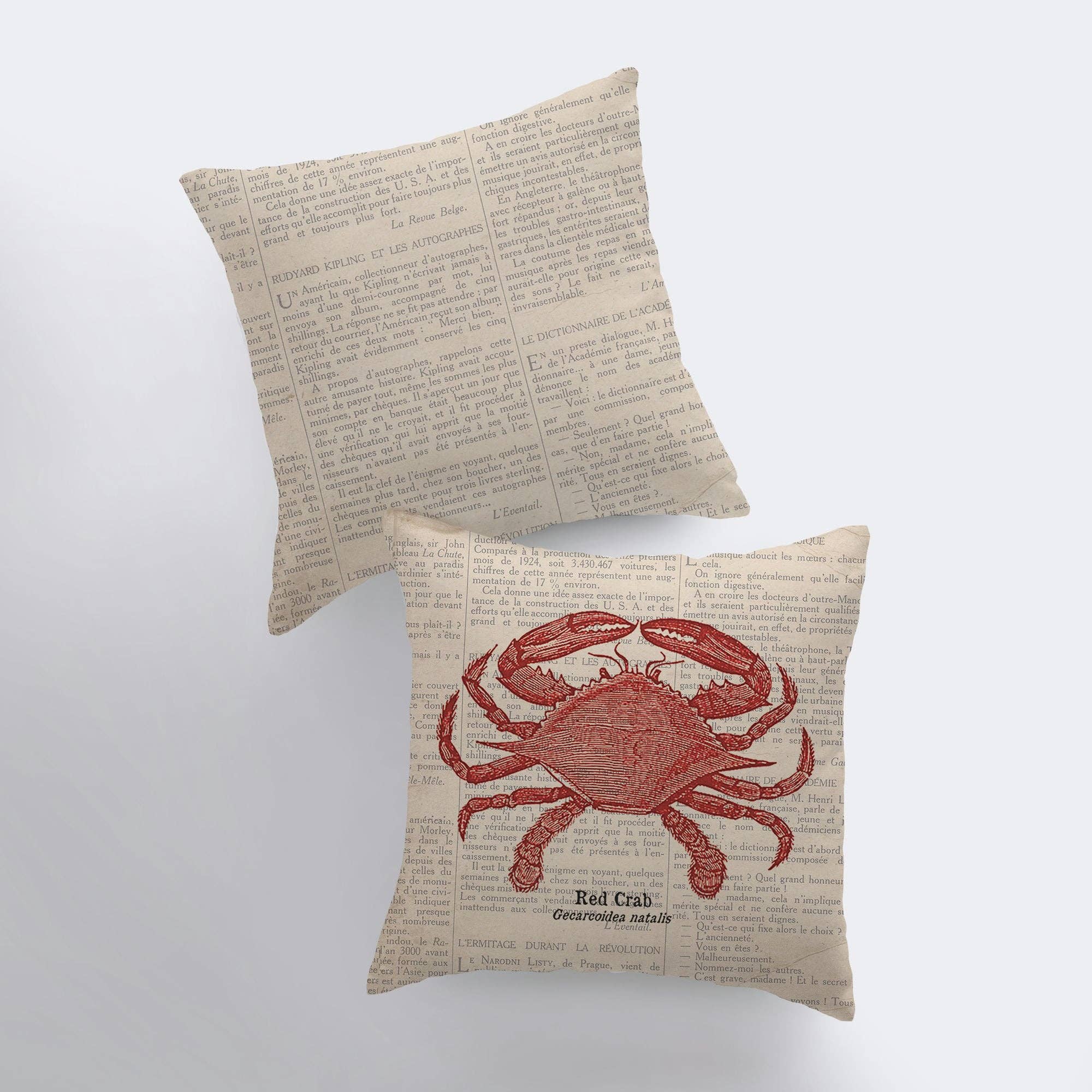 UniikPillows - Red Crab 18x18 Pillow