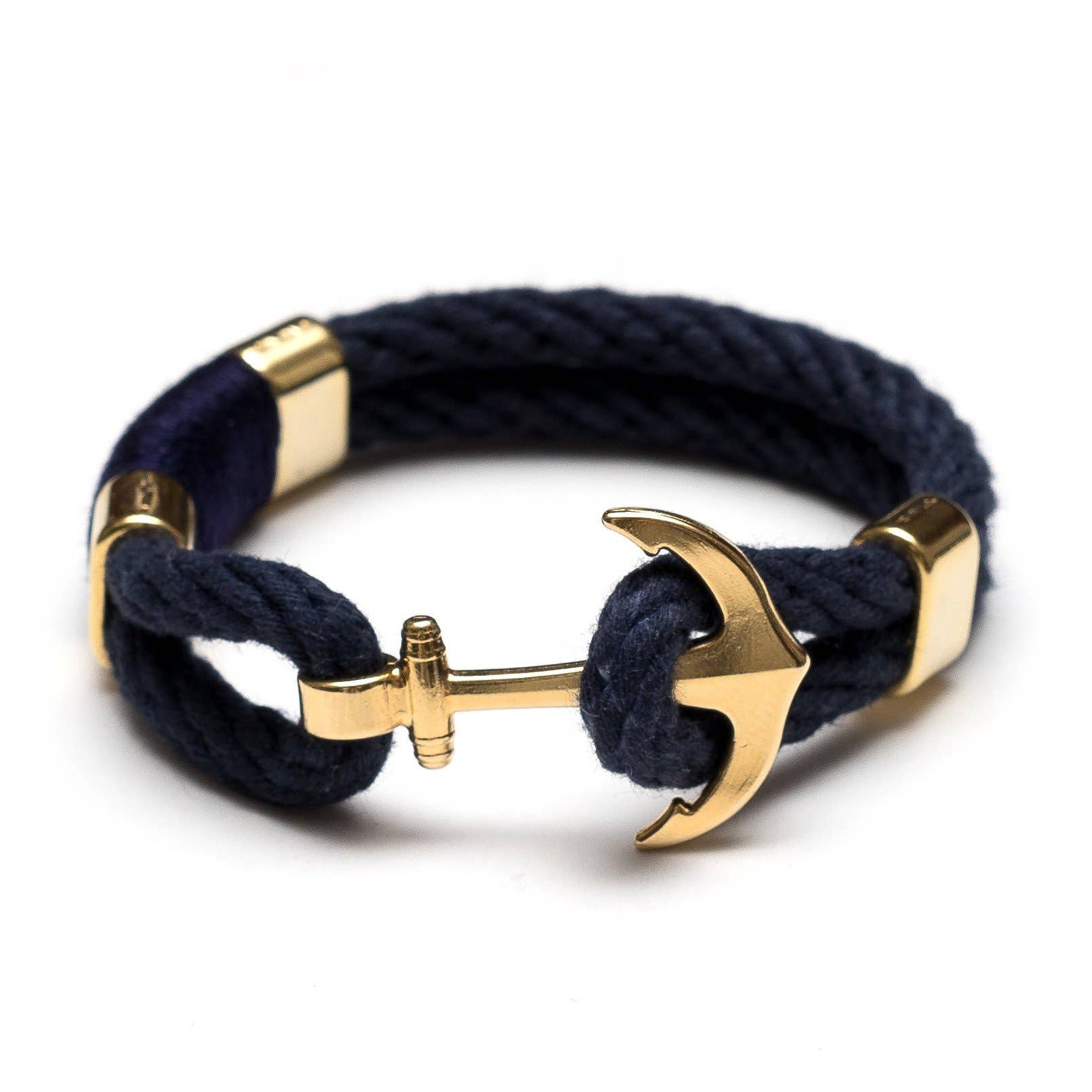 Allison Cole Jewelry - Waverly - Navy/Navy/Gold - Nautical Rope Anchor Bracelet