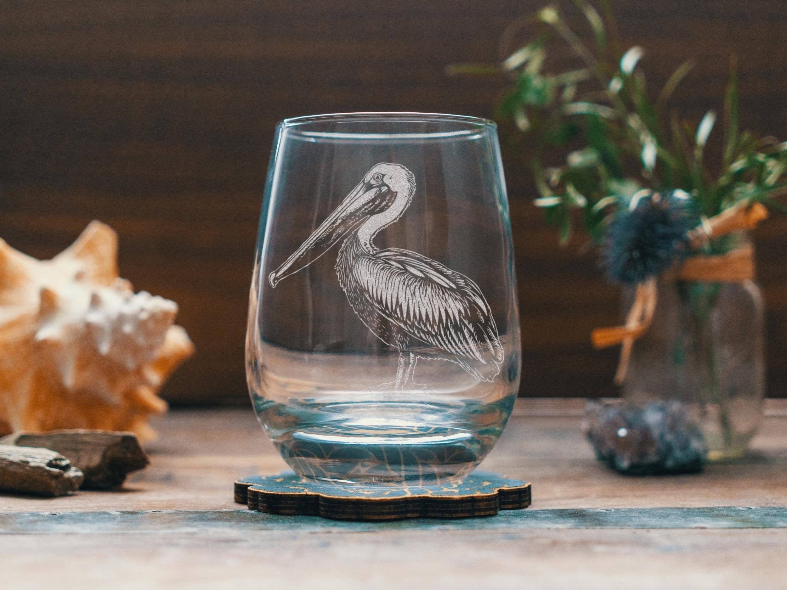 Benoit's Design Co. - Pelican Stemless Wine Glass