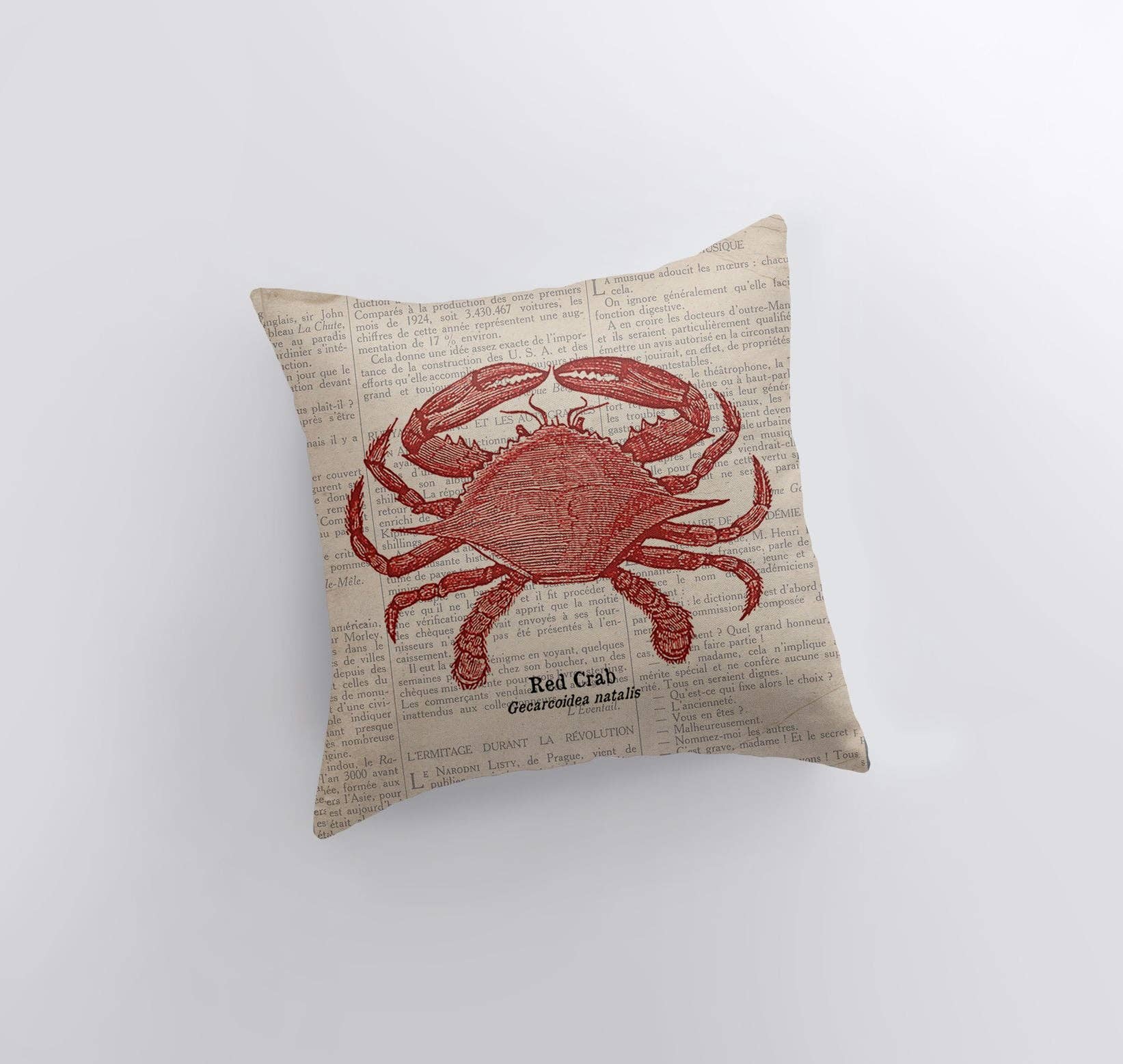 UniikPillows - Red Crab 18x18 Pillow