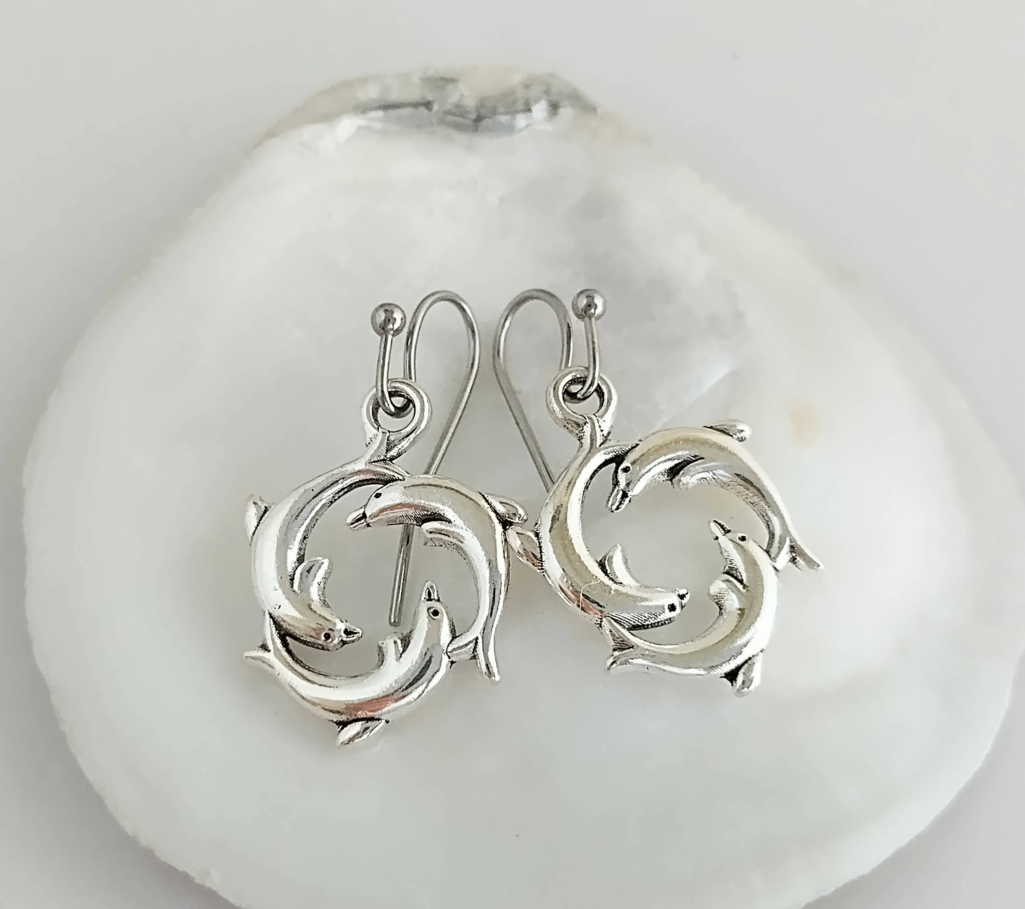 Piccadilly Pendants - Dolphin Earrings, Ocean Earrings, Nautical Earrings