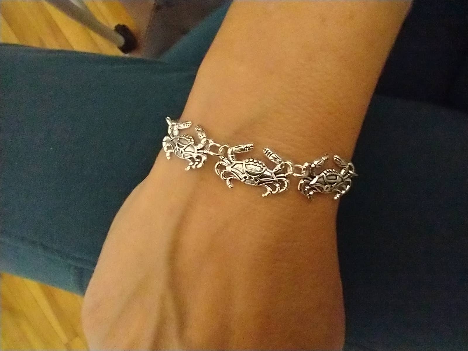 Piccadilly Pendants - Crab Bracelet, Crab Jewelry, Beach Jewelry, Ocean Jewelry