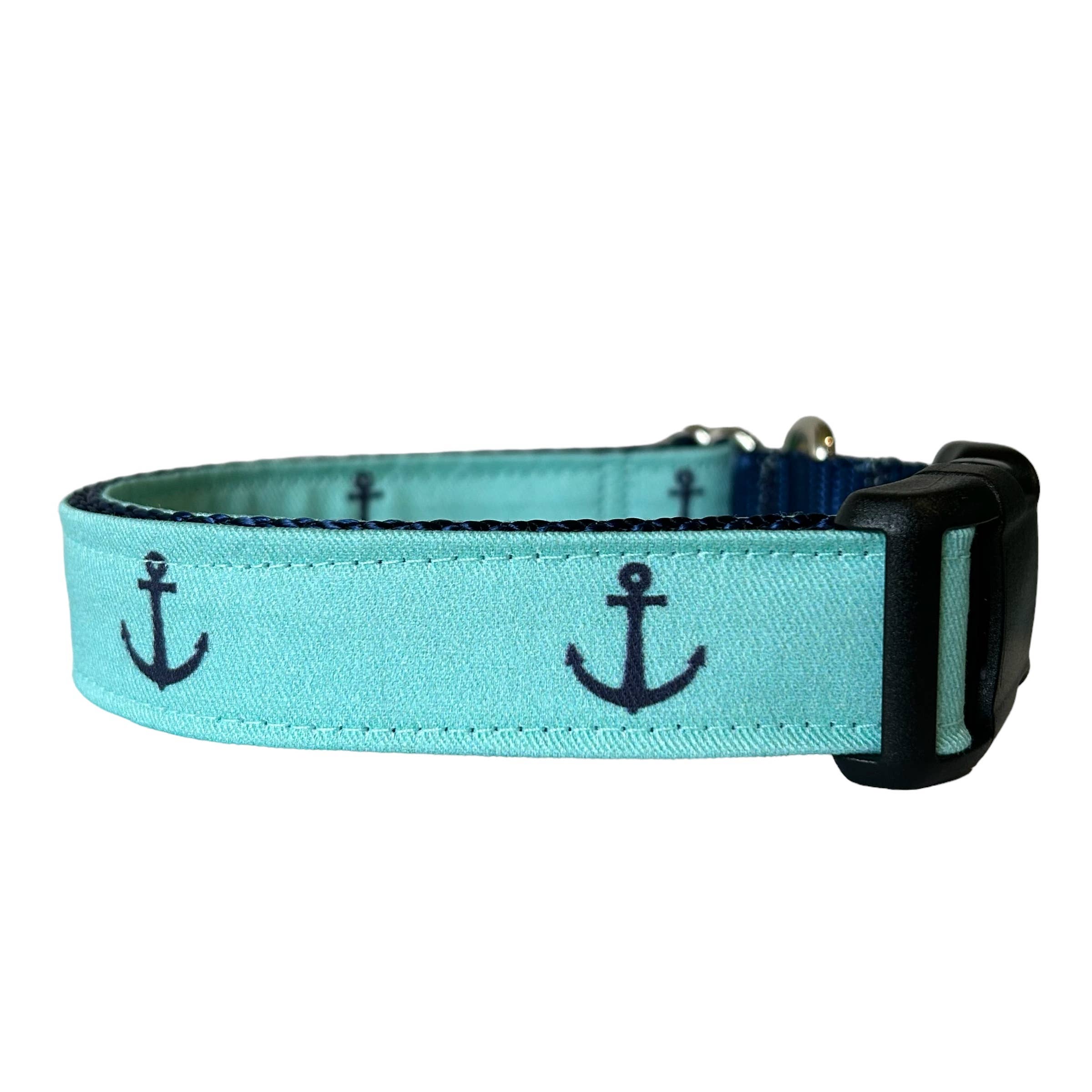 Sew Fetch Dog Co - Anchor Dog Collar, Nautical, Maine Gift, Sailing