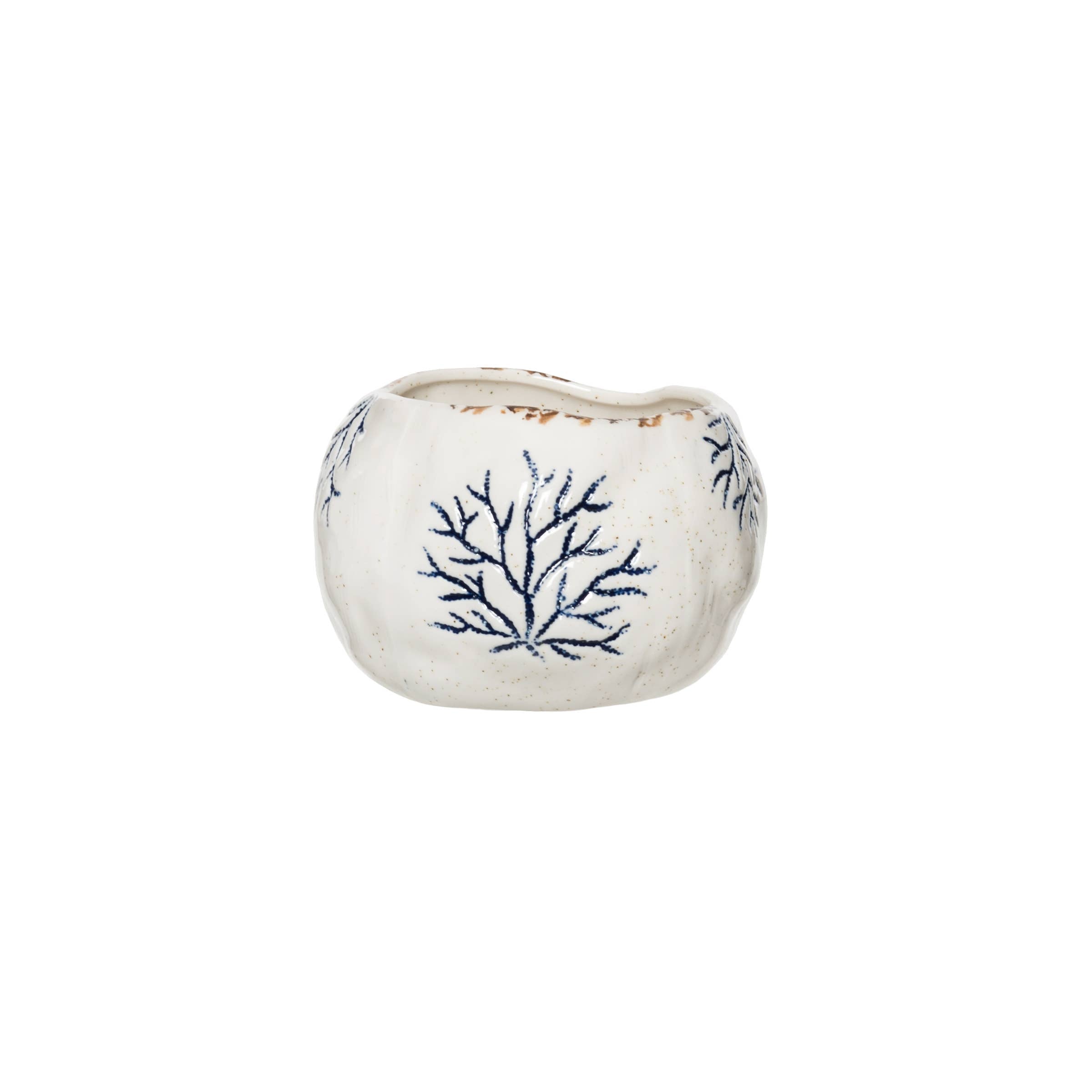 Beachcombers - Coral Round 3.2" Off-White Ceramic Vase
