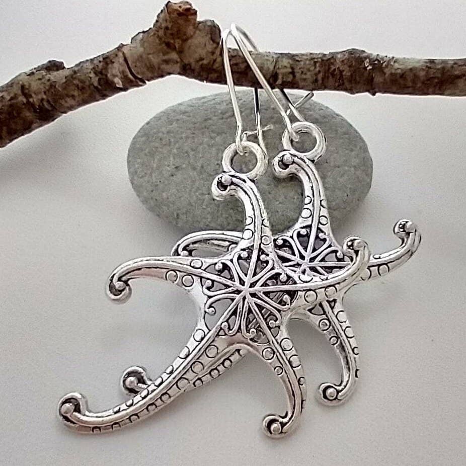 Piccadilly Pendants - Silver Starfish Earrings
