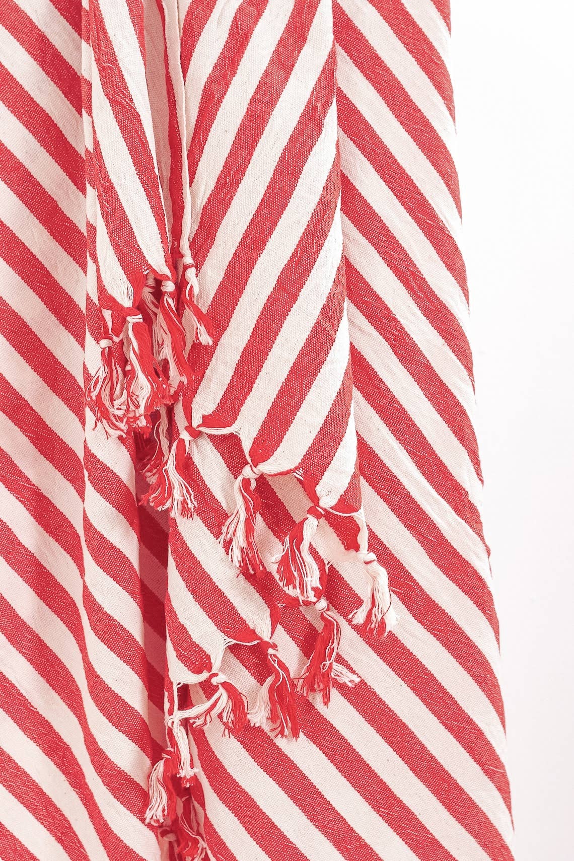 Moa - Red Striped Turkish Beach Towel