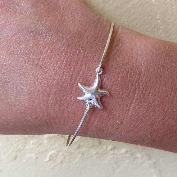 Frosted Willow - Sterling Silver Starfish Bracelet