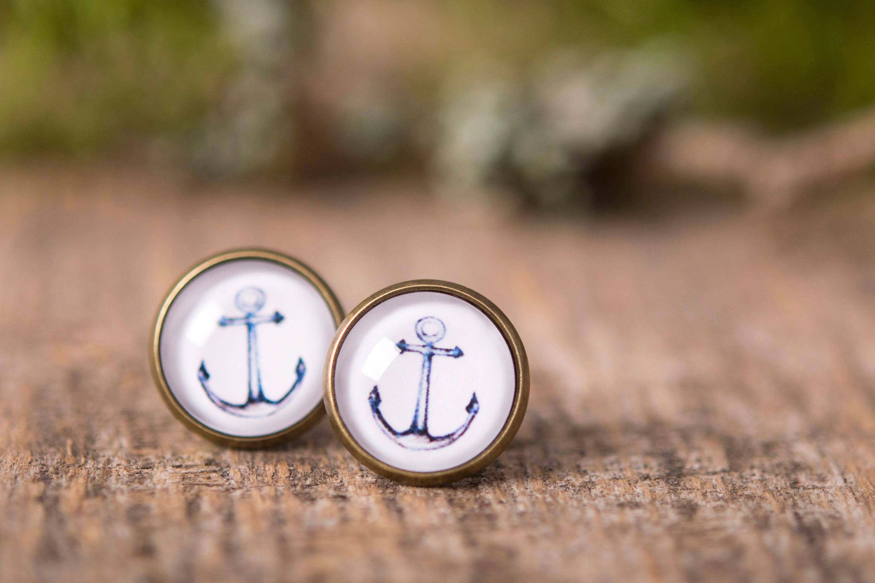 SomeMagic - Anchor stud earrings