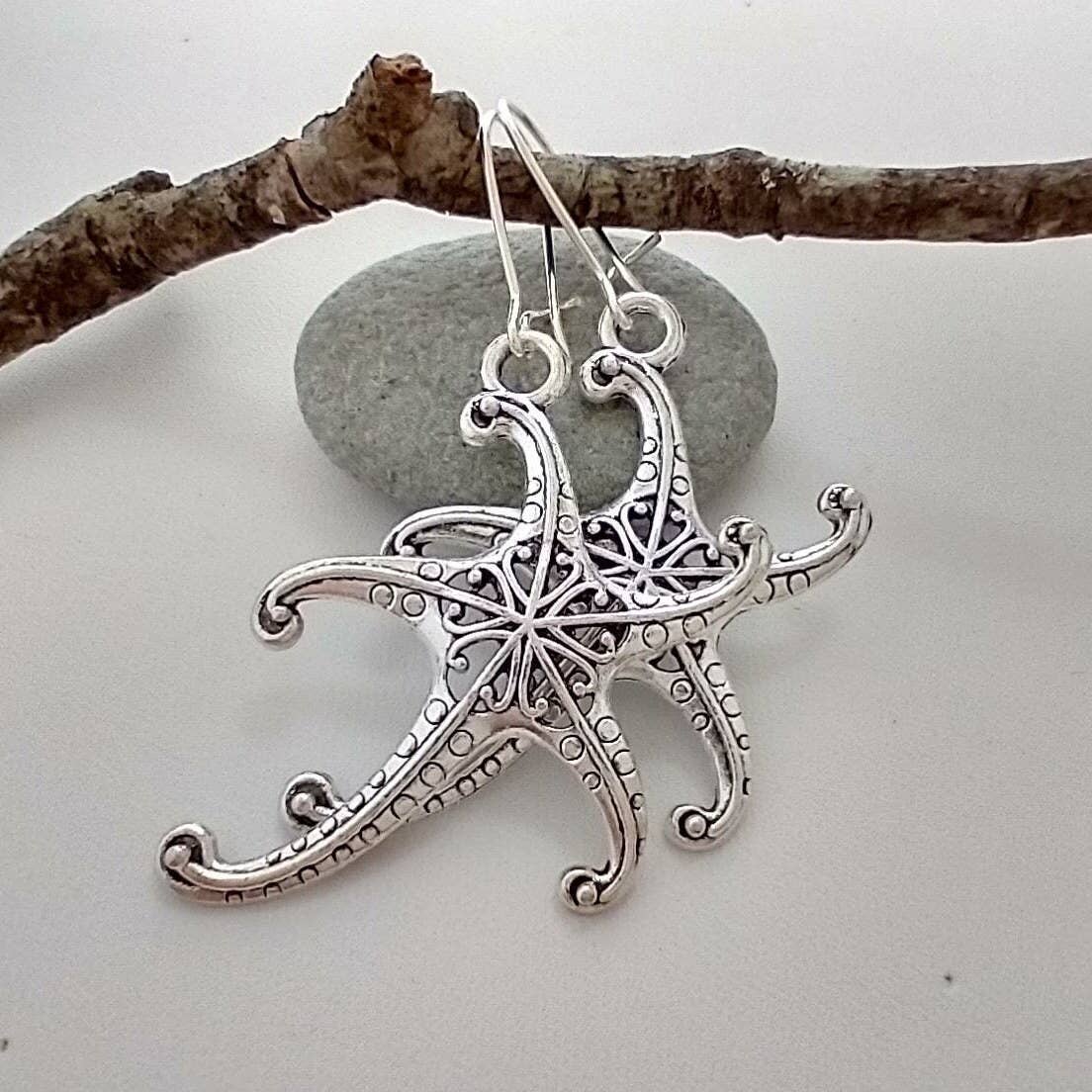 Piccadilly Pendants - Silver Starfish Earrings