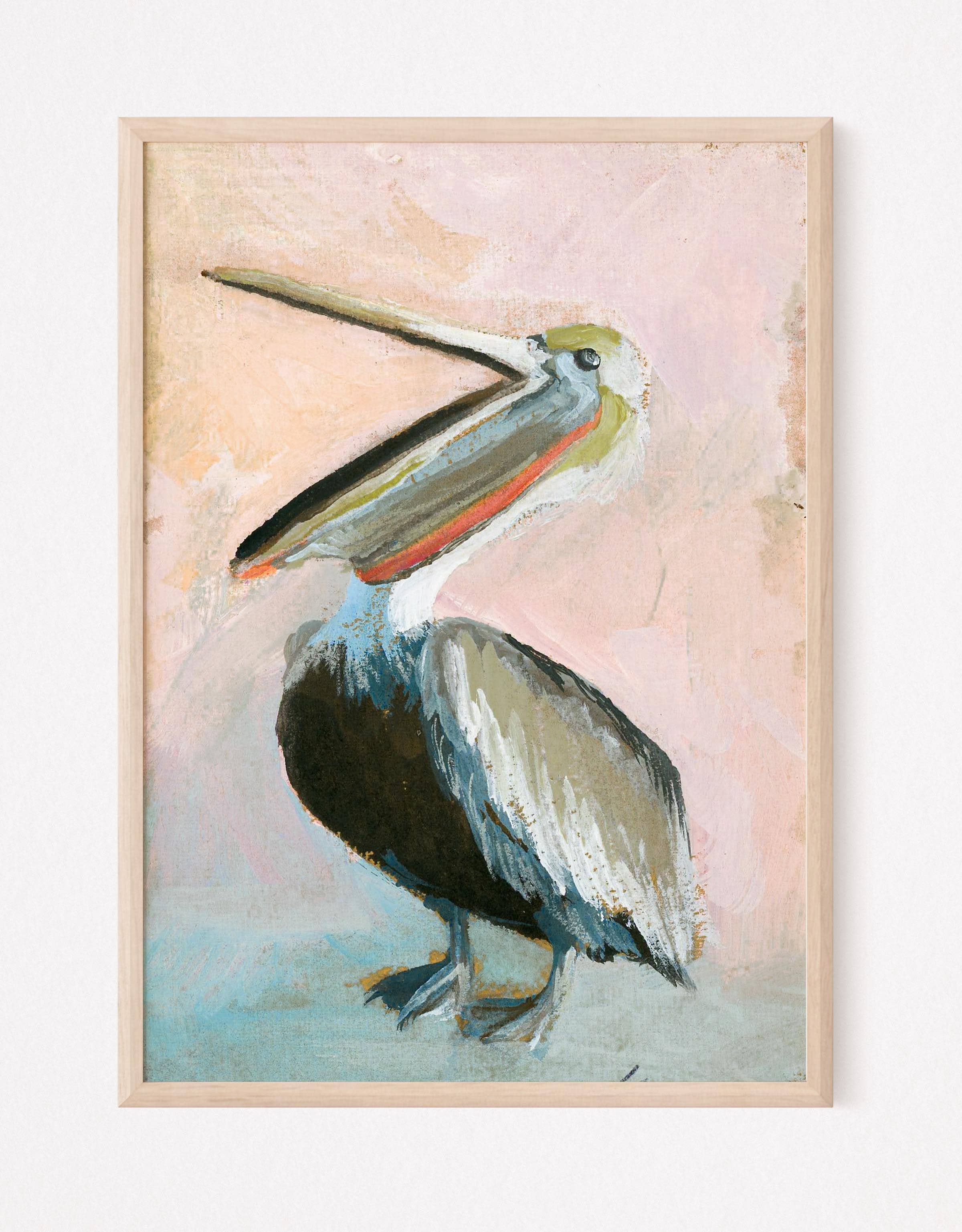 Amanda Wathen Fine Art - Benny Pelican 8x10 borderless print