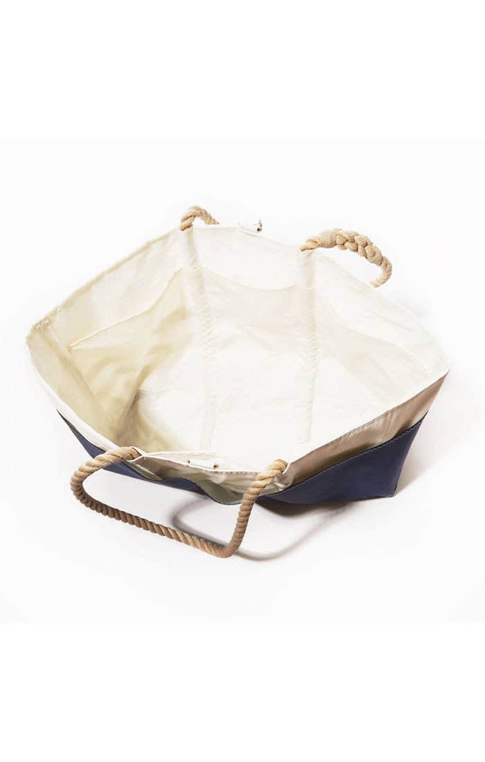Sea Bags - Breton Stripe Whale Ogunquit Beach Tote
