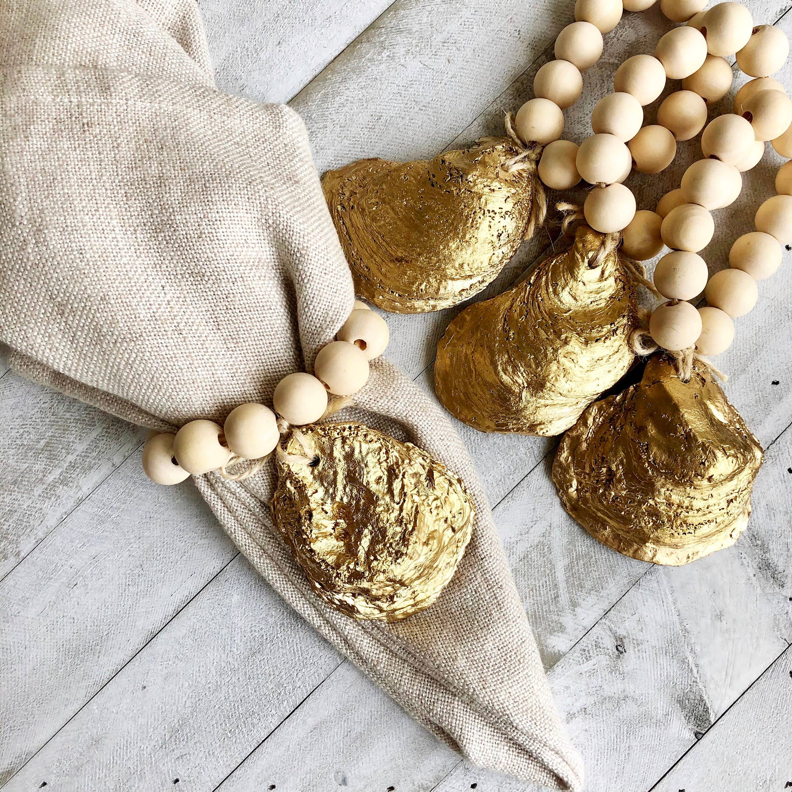 Place of Grace Designs - Oyster Shell Napkin Rings | Anchor (Dark Navy)- Single