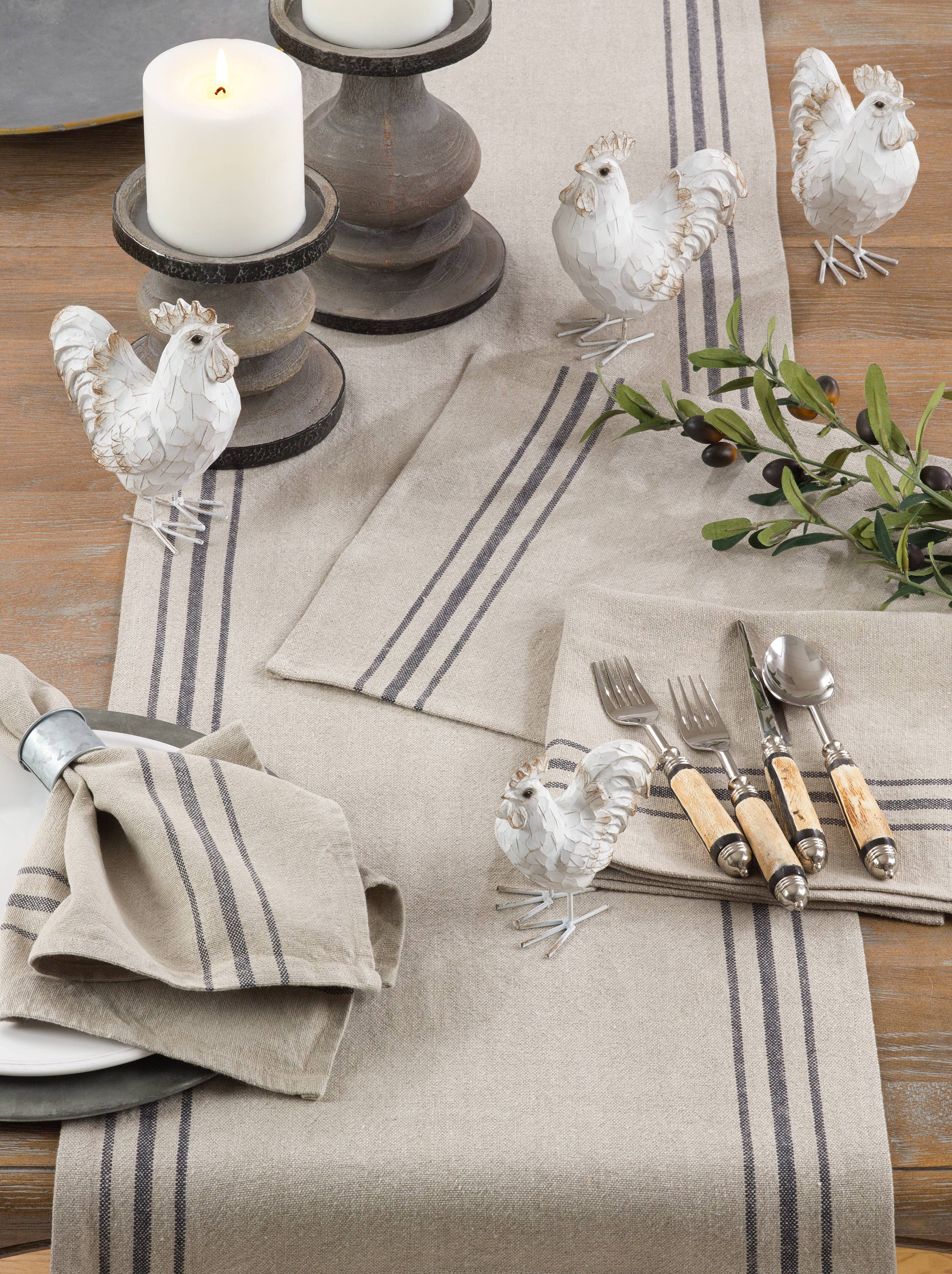 Saro Lifestyle - Striped Linen Runner