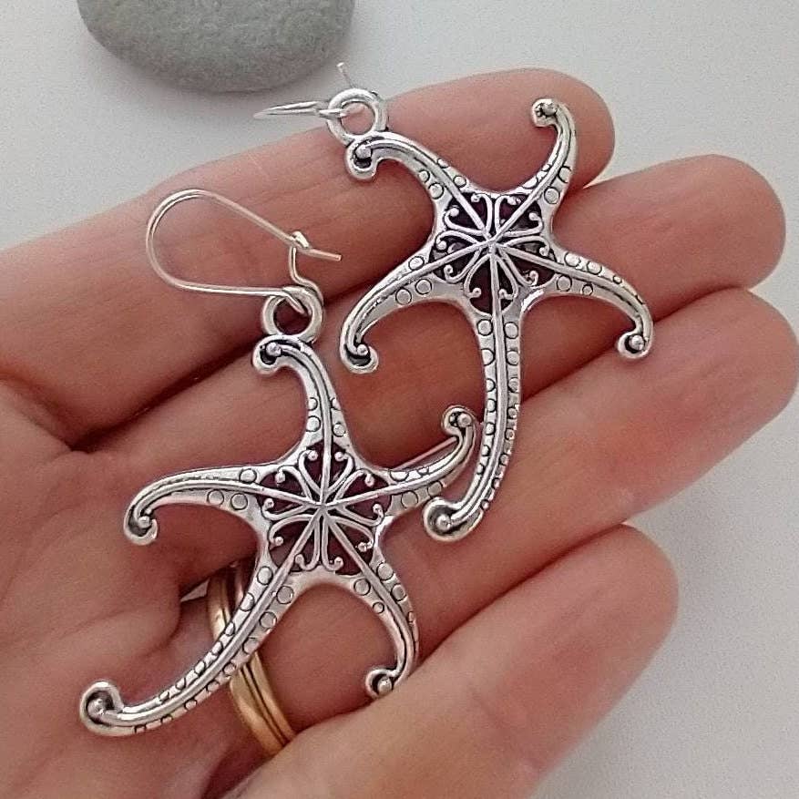 Piccadilly Pendants - Silver Starfish Earrings