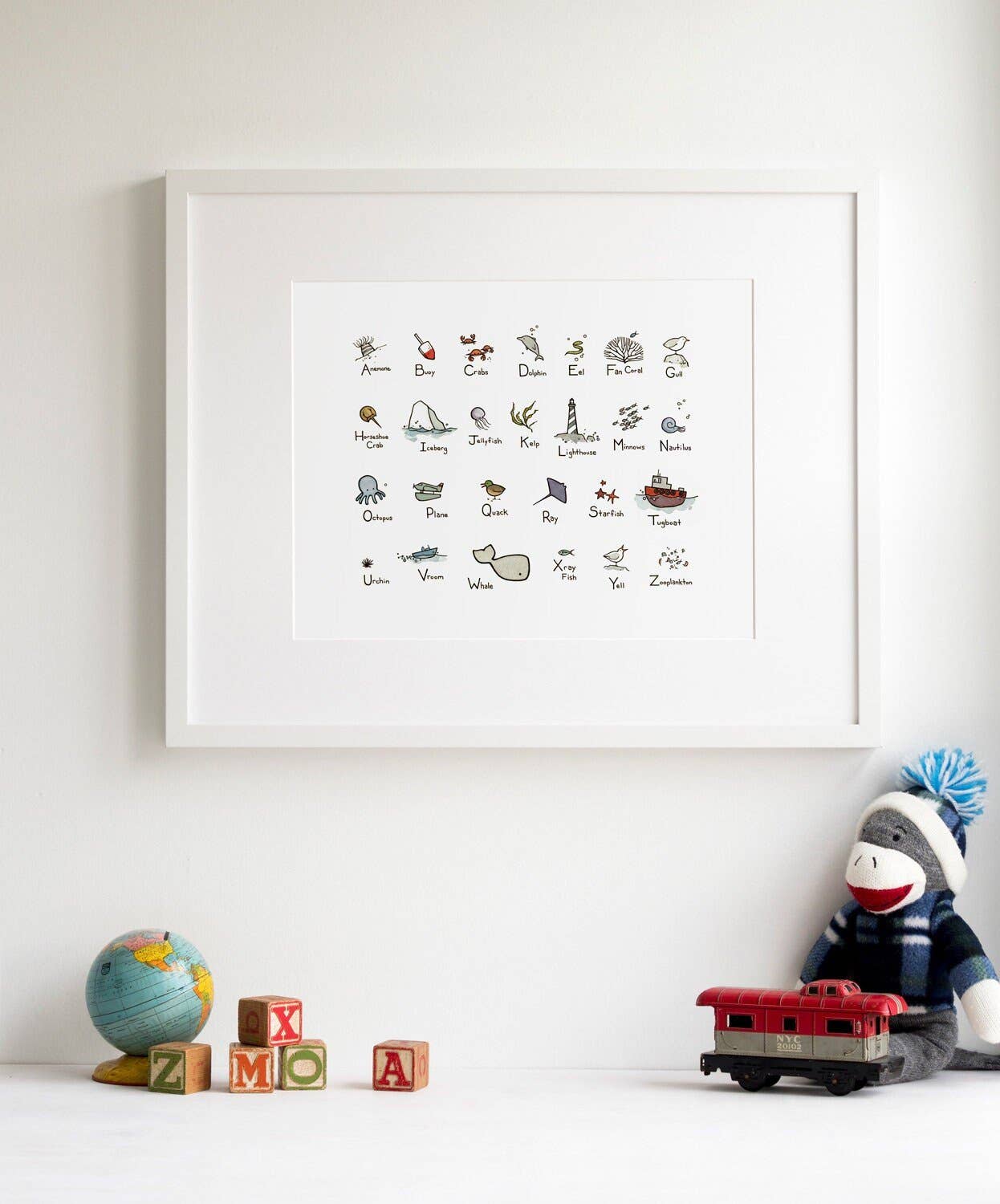 Studio Tuesday - Ocean Alphabet Illustrated 11x14 Print