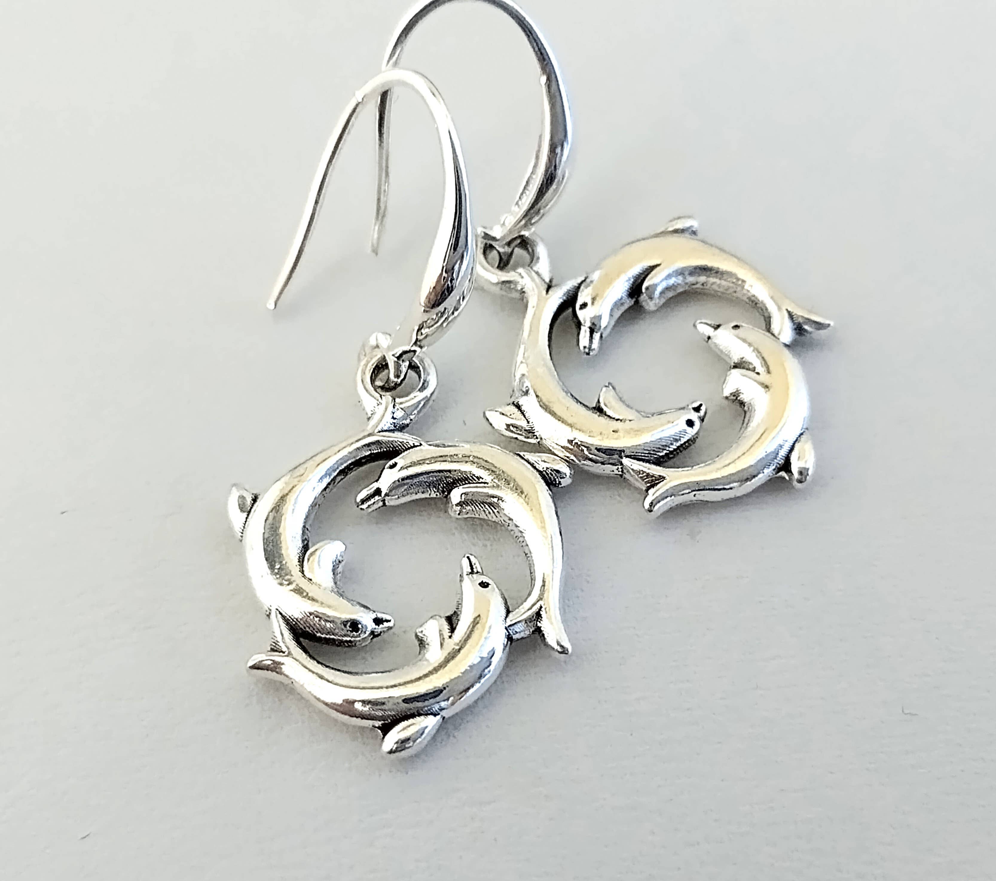 Piccadilly Pendants - Dolphin Earrings, Ocean Earrings, Nautical Earrings