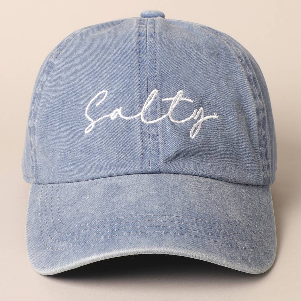 Fashion City - Salty Lettering Embroidery Baseball Cap