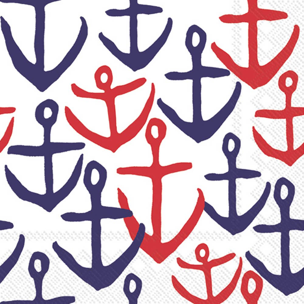 Boston International - Paper Cocktail Napkins Pack of 20 Anchors
