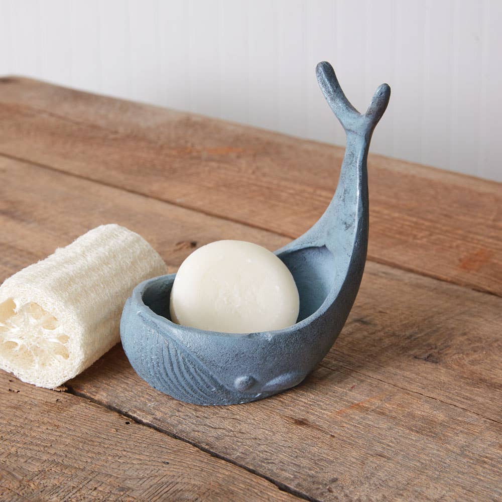 CTW Home Collection - Cast Iron coastal blue Whale Soap Dish
