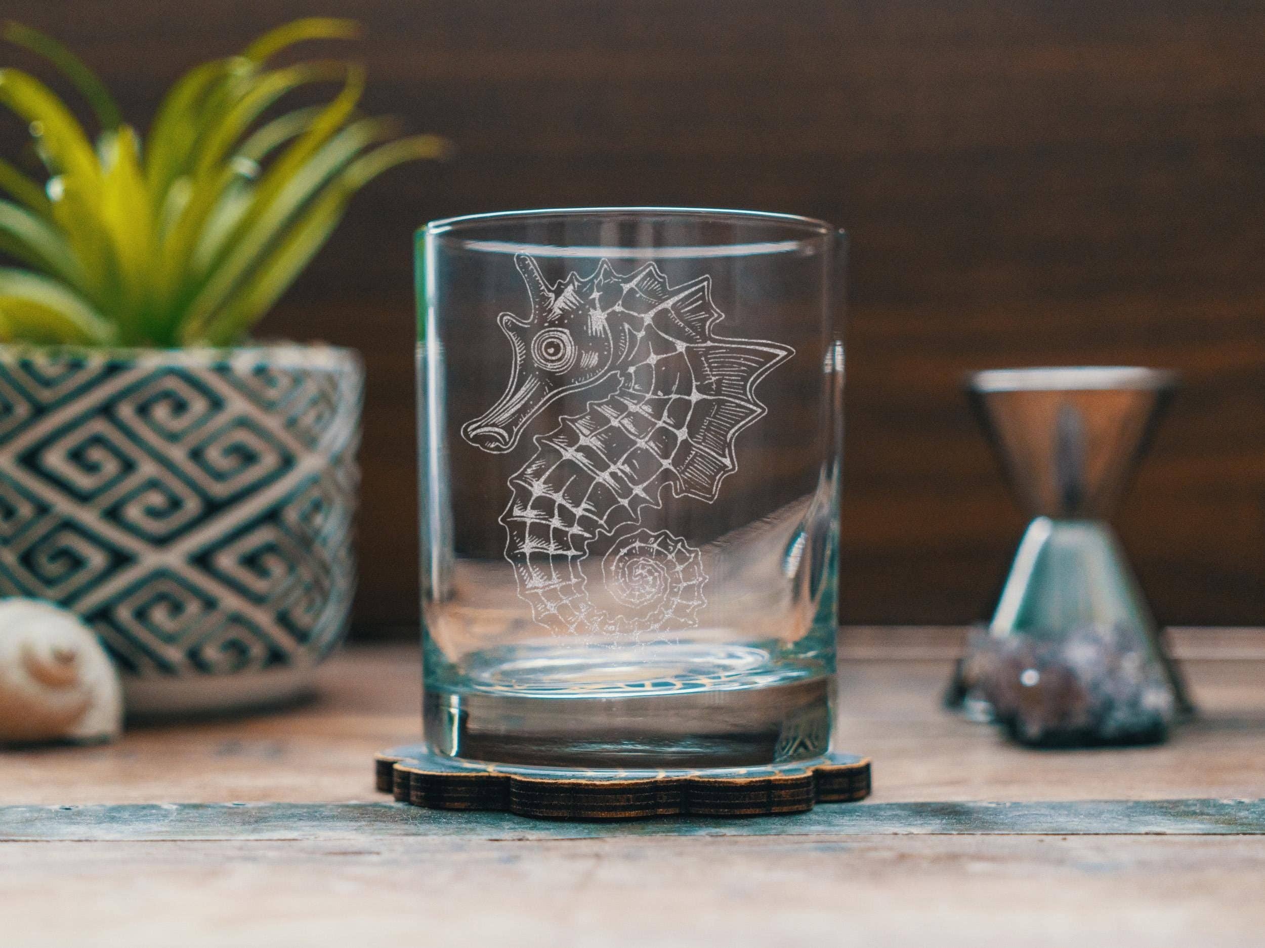 Benoit's Design Co. - Seahorse Old Fashioned Glass