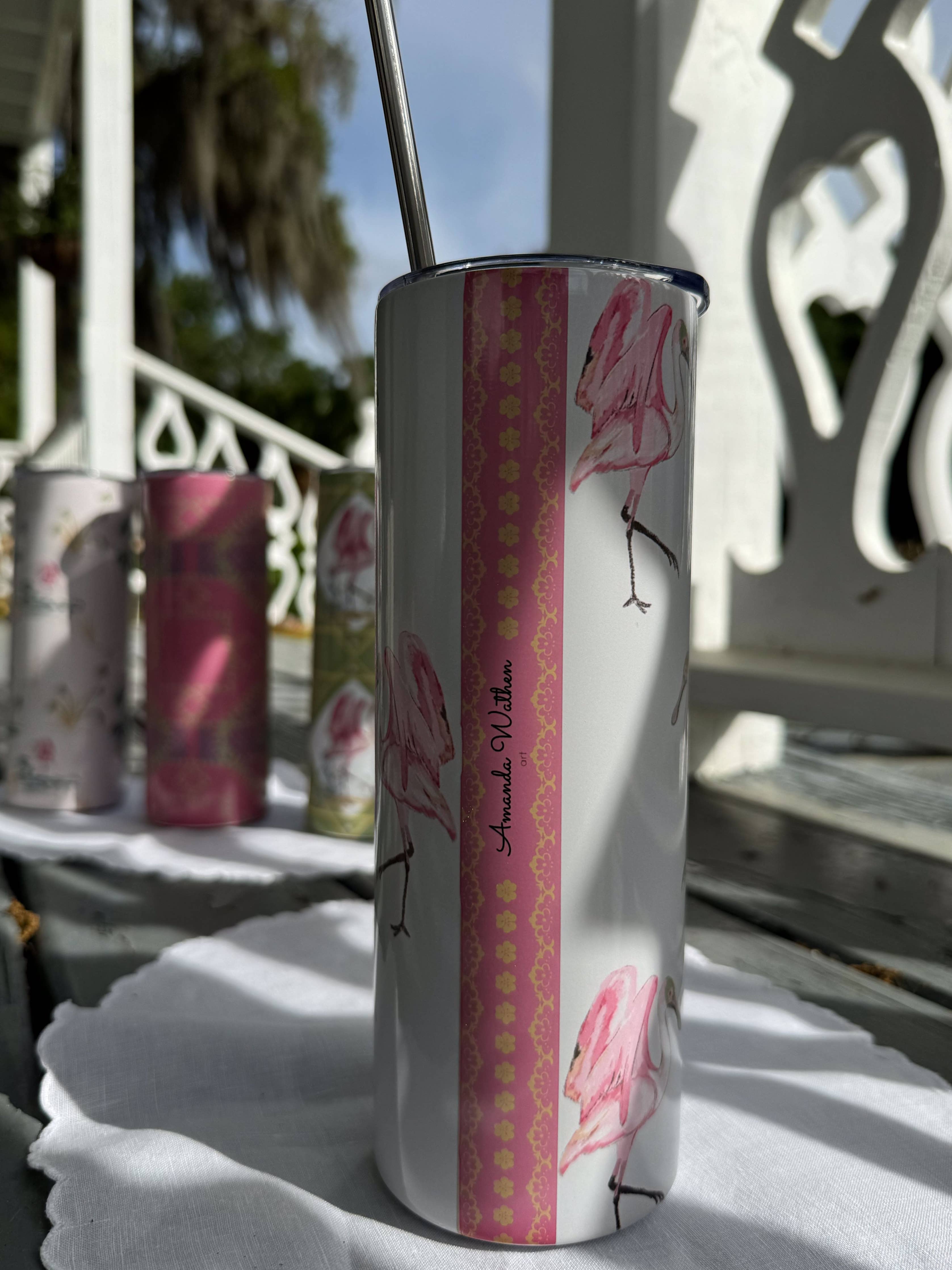 Amanda Wathen Fine Art - Stainless Steel Spoonbill Tumbler