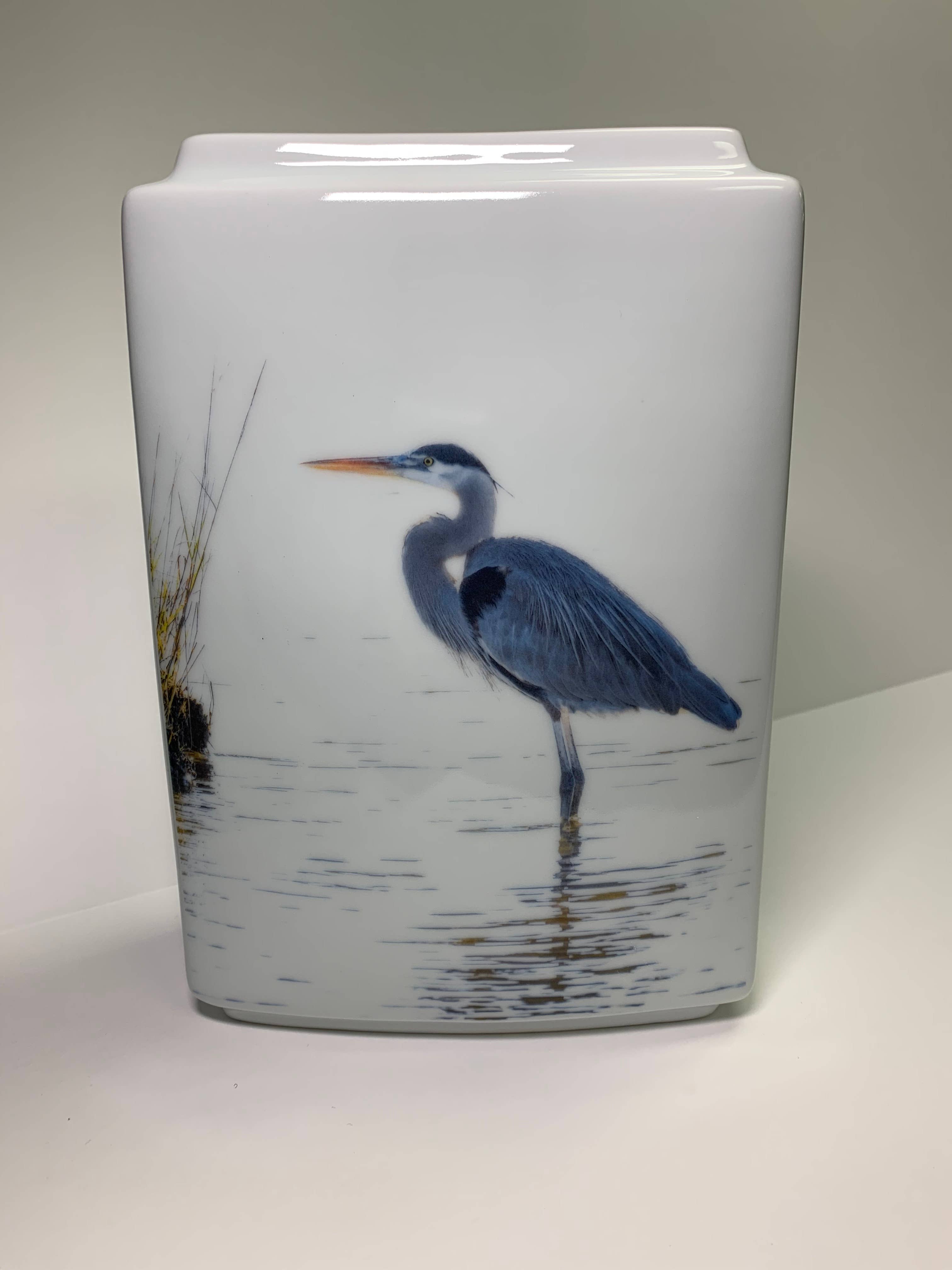 MacHatton & Hall, LLC - Large Blue Heron Vase