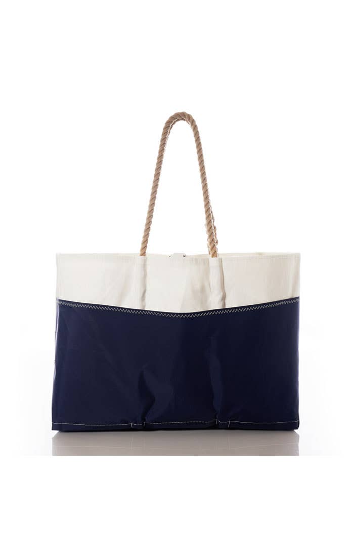 Sea Bags - Breton Stripe Whale Ogunquit Beach Tote