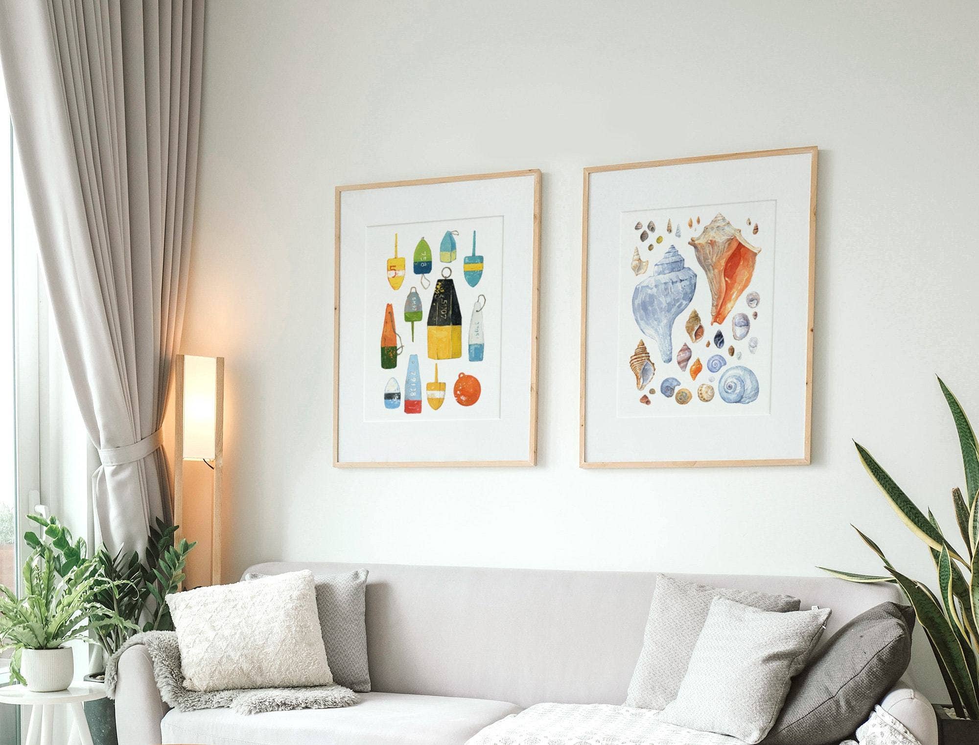 Studio Tuesday -Watercolor Shells 11x14 Print