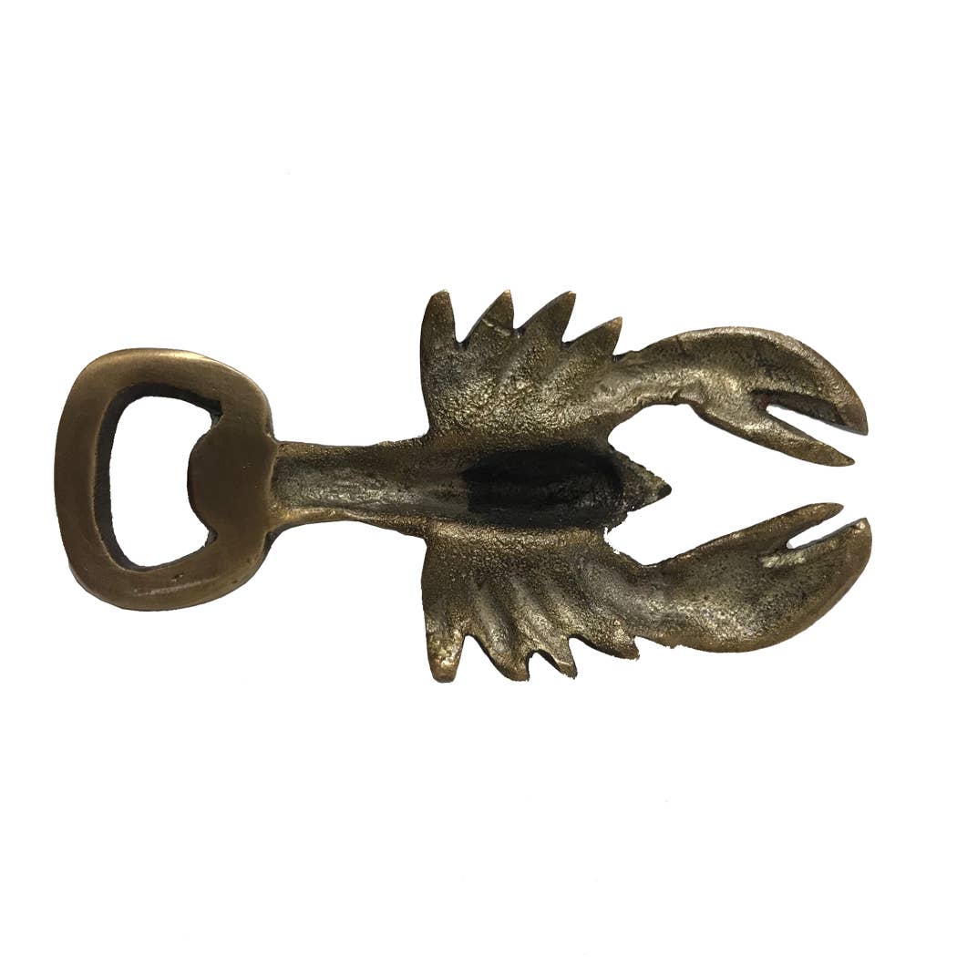 Madison Bay Co. - 4" Antiqued Brass Lobster Bottle Opener