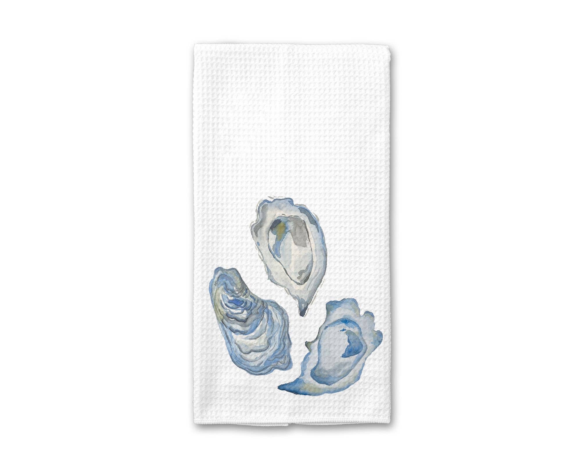 Crows Nest Atelier, LLC - Oyster Trio Watercolor Tea Towel