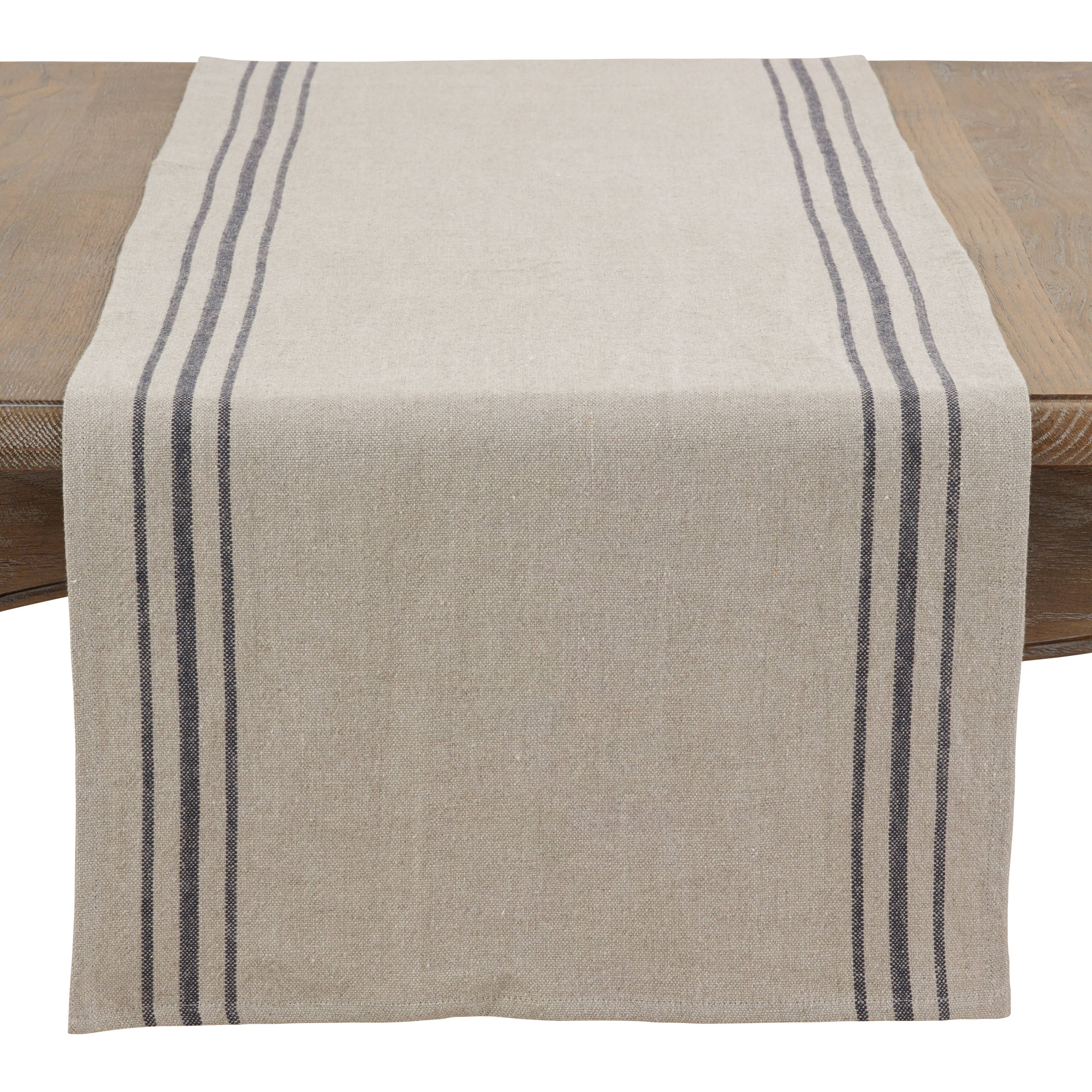 Saro Lifestyle - Striped Linen Runner