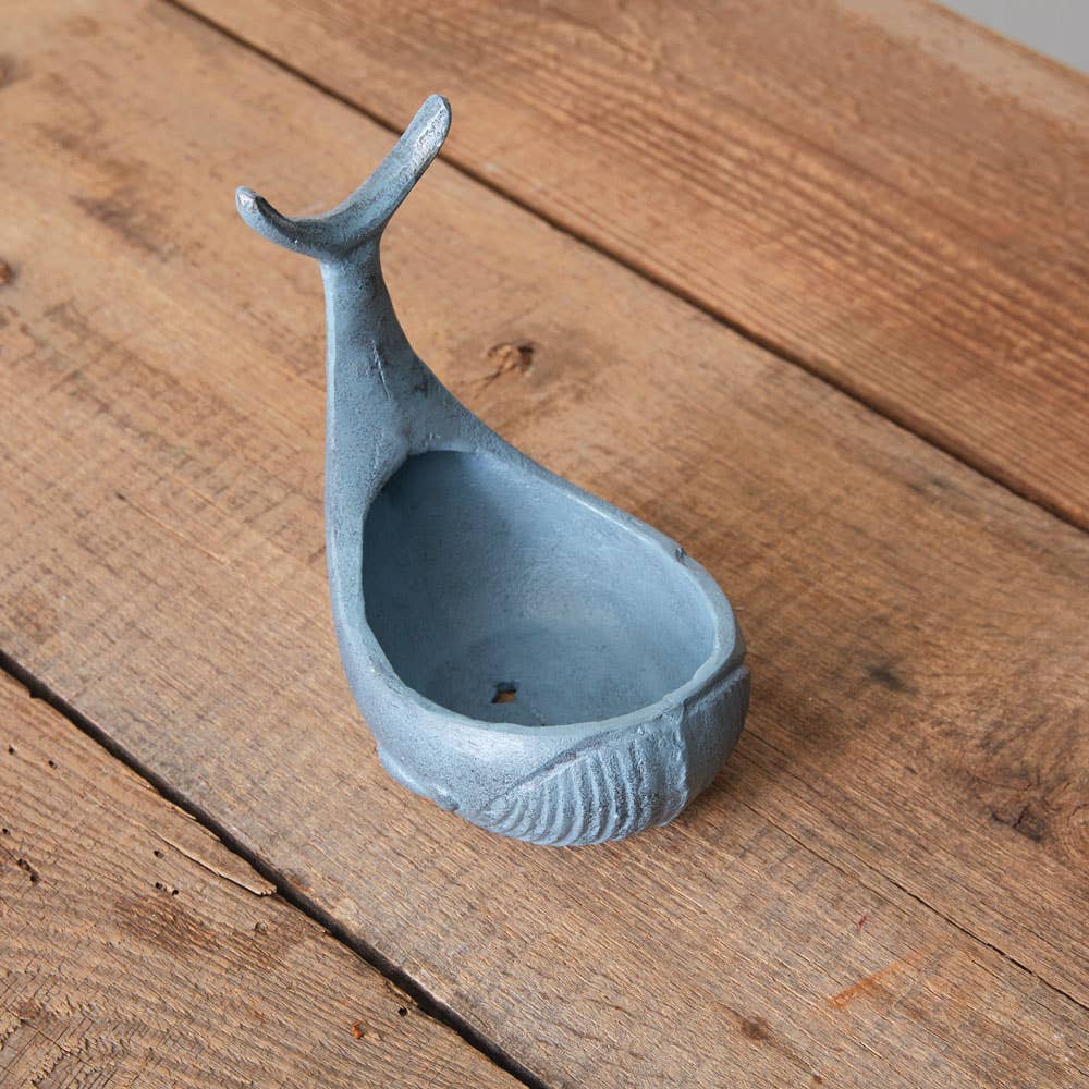 CTW Home Collection - Cast Iron coastal blue Whale Soap Dish