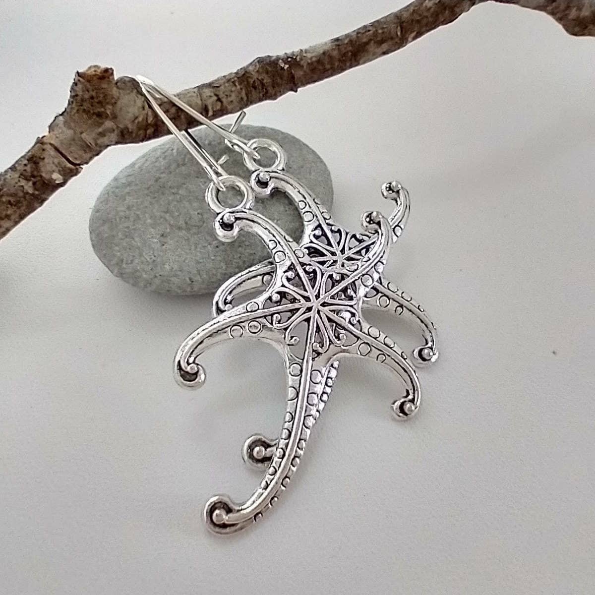 Piccadilly Pendants - Silver Starfish Earrings