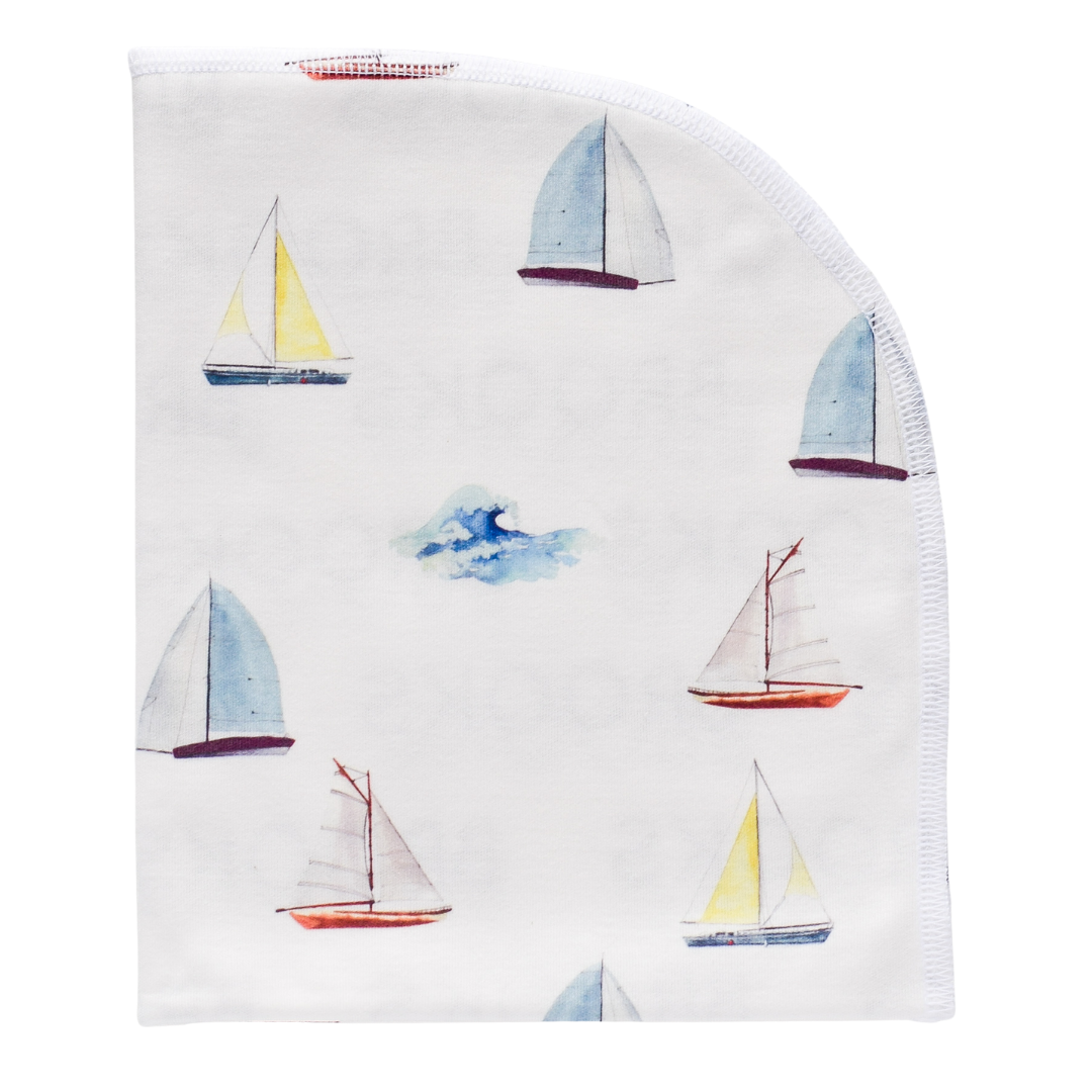 Jennifer Ann - Baby/Kids Organic Blanket - sailboats - STANDARD