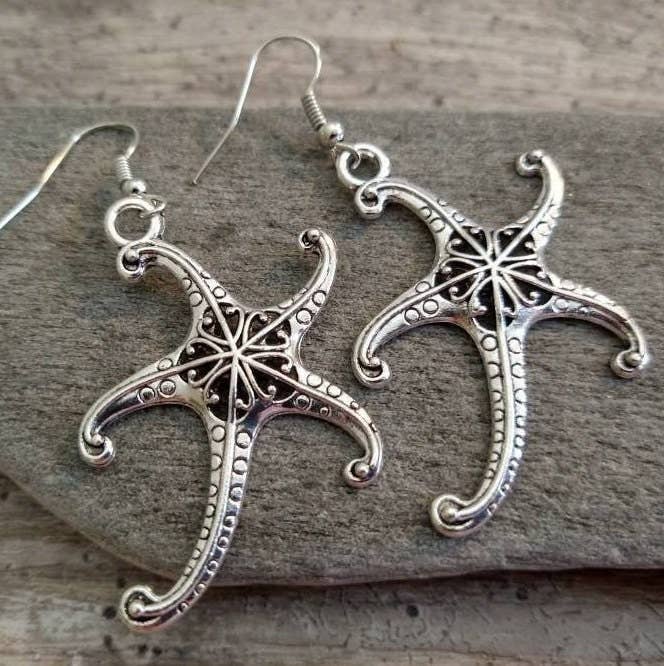 Piccadilly Pendants - Silver Starfish Earrings