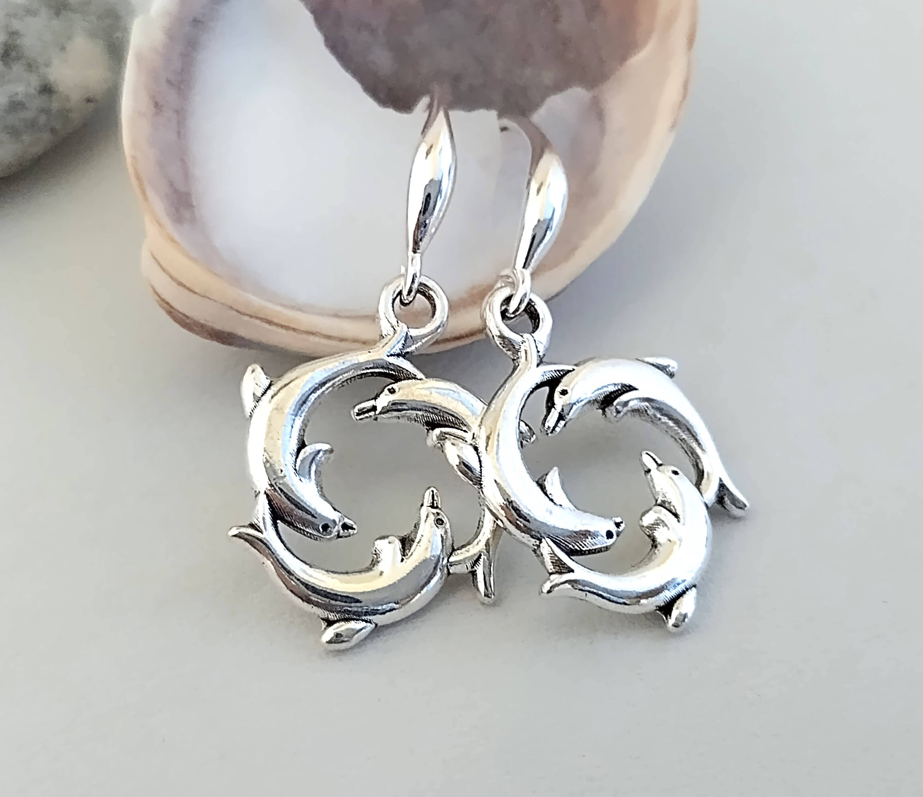 Piccadilly Pendants - Dolphin Earrings, Ocean Earrings, Nautical Earrings