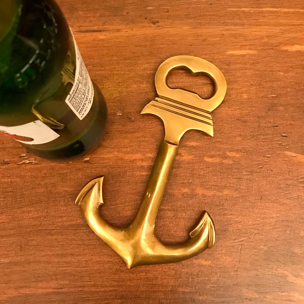 Madison Bay Co. - 6" Antiqued Brass Anchor Bottle Opener
