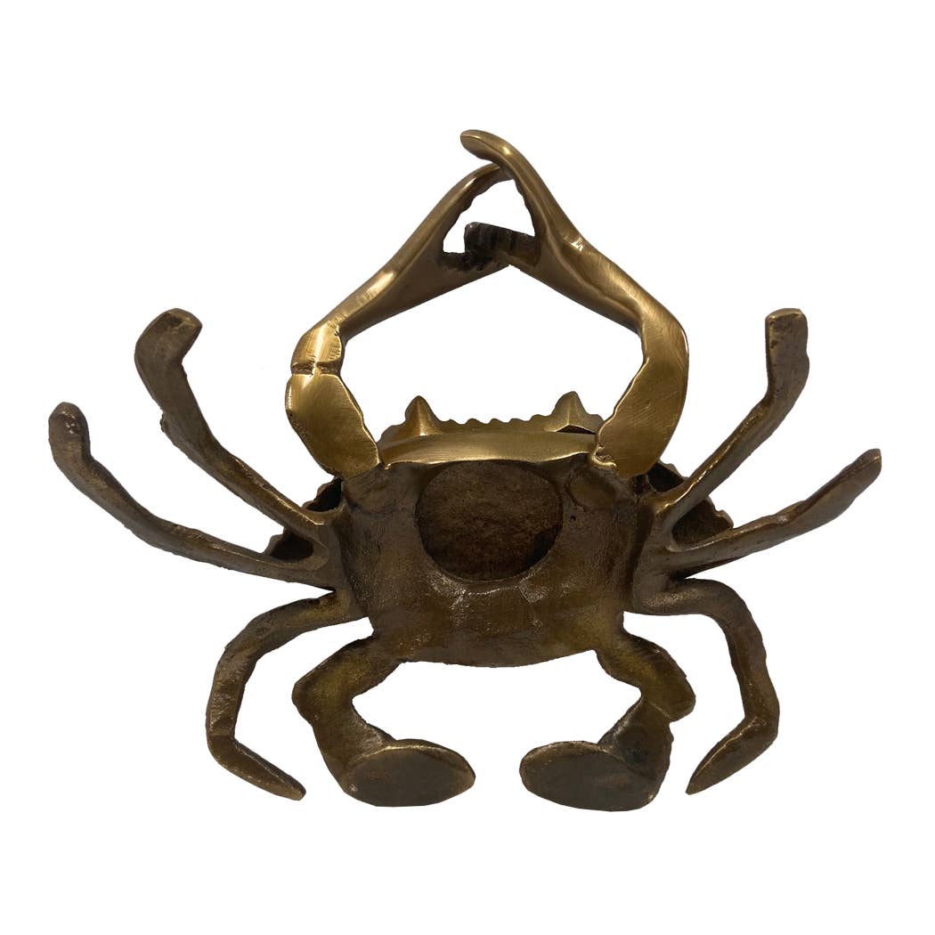 Madison Bay Co. - 6" Antiqued Brass Blue Crab Paperweight