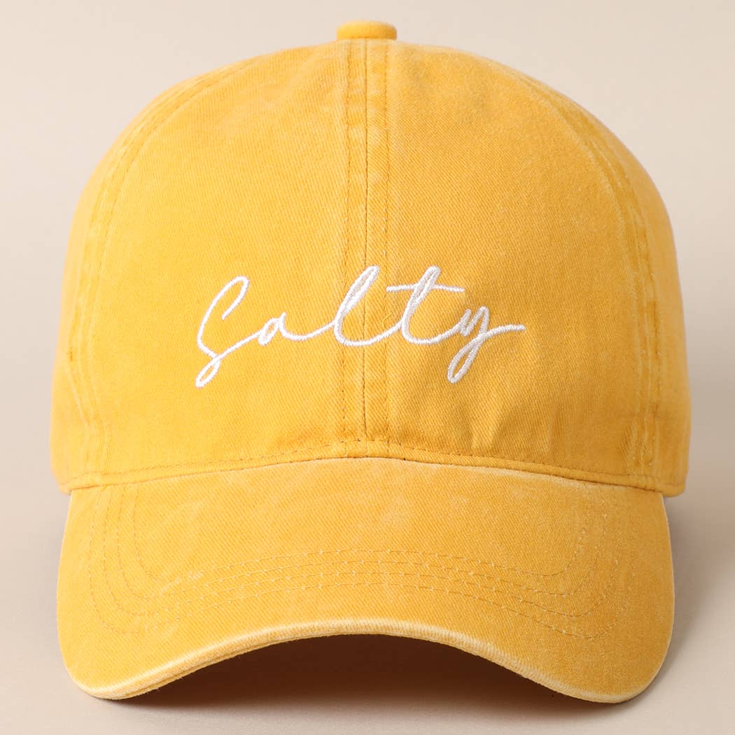 Fashion City - Salty Lettering Embroidery Baseball Cap