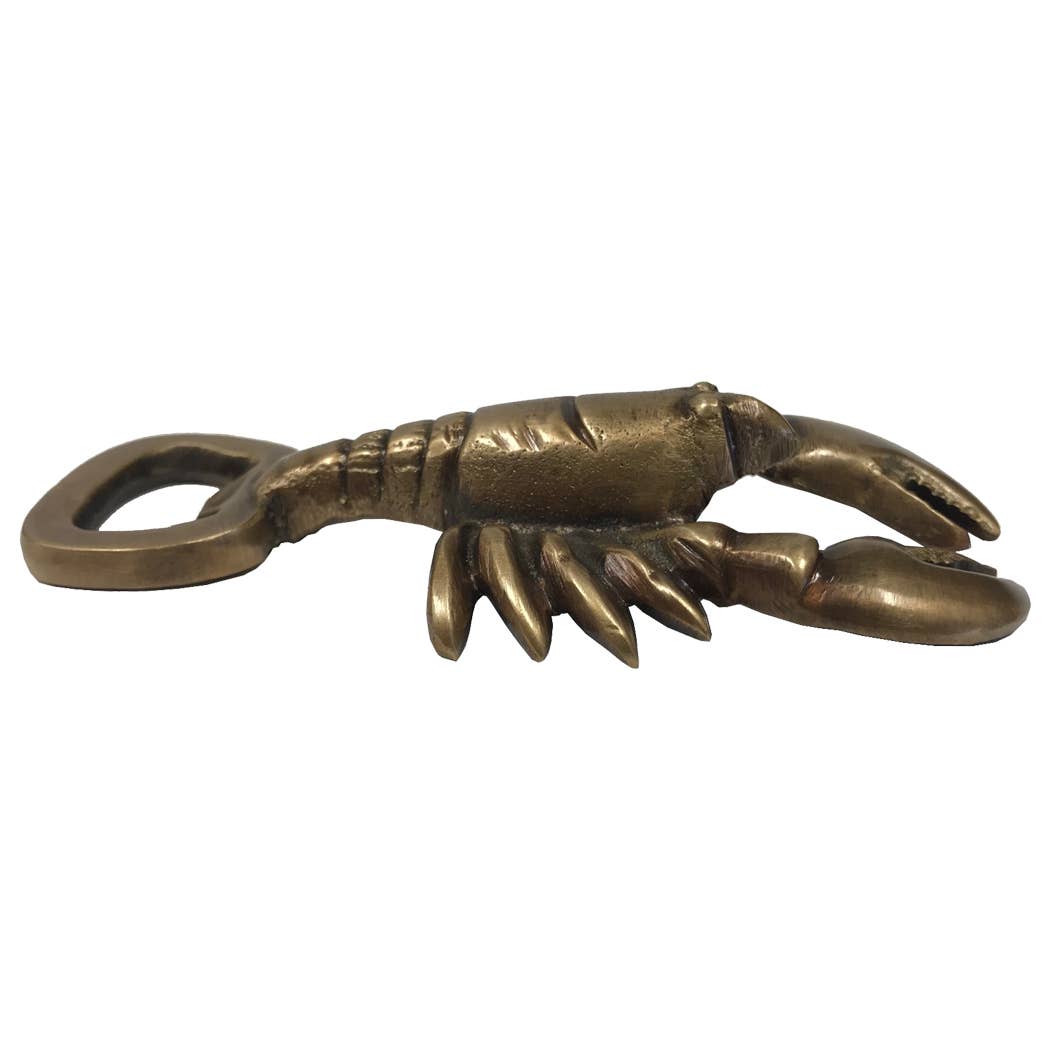 Madison Bay Co. - 4" Antiqued Brass Lobster Bottle Opener