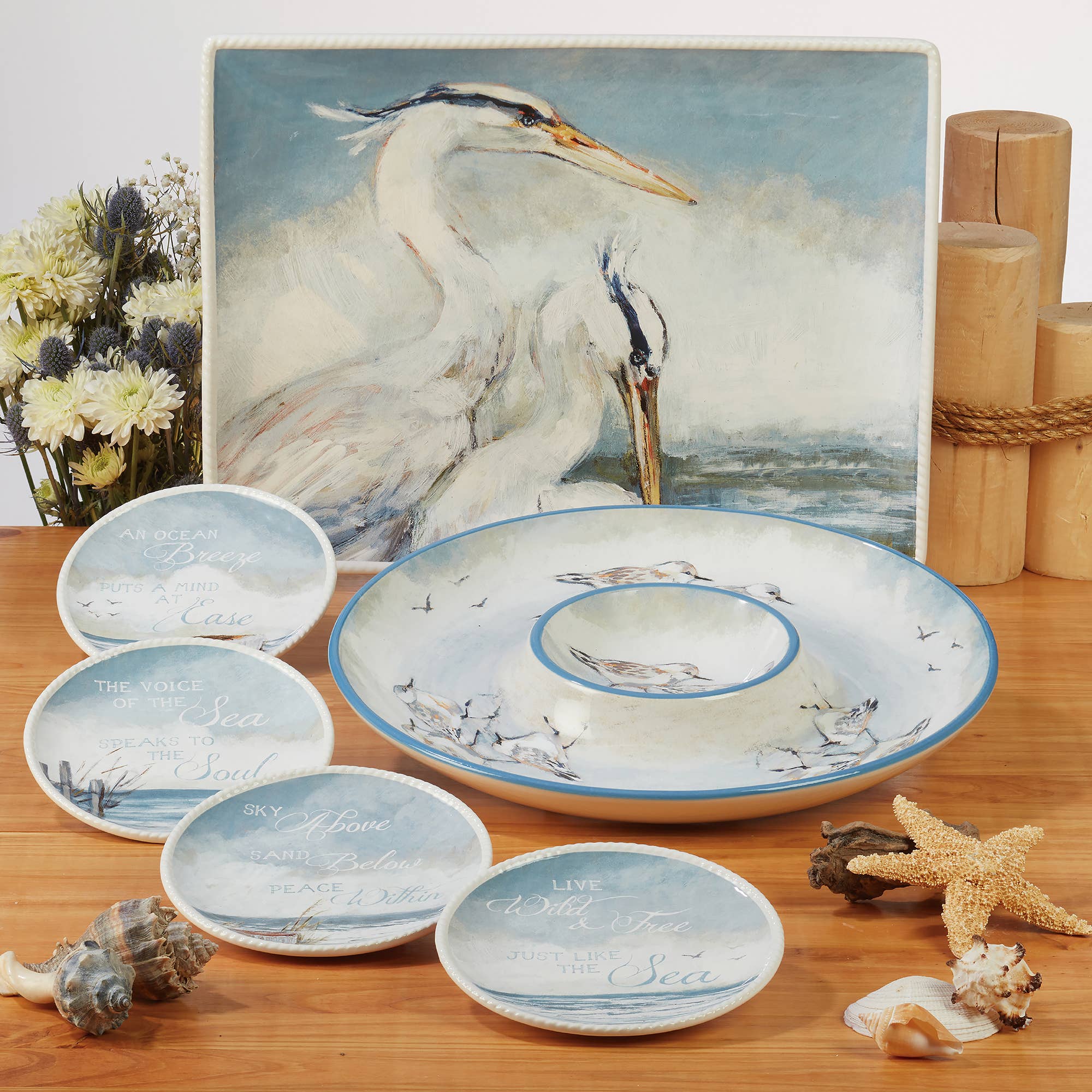 Certified International - Shorebirds Chip & Dip